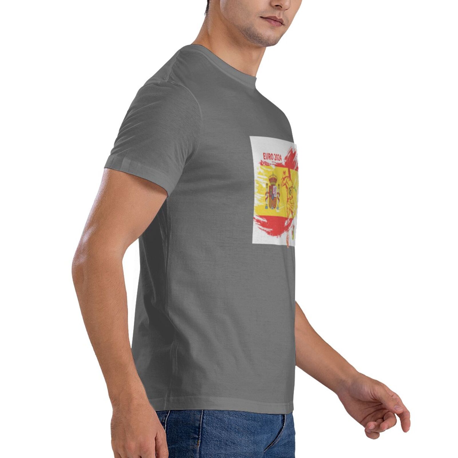 Men's Spain EURO 2024 Basic Short Sleeve T-Shirt BST1753 - Soccerfana