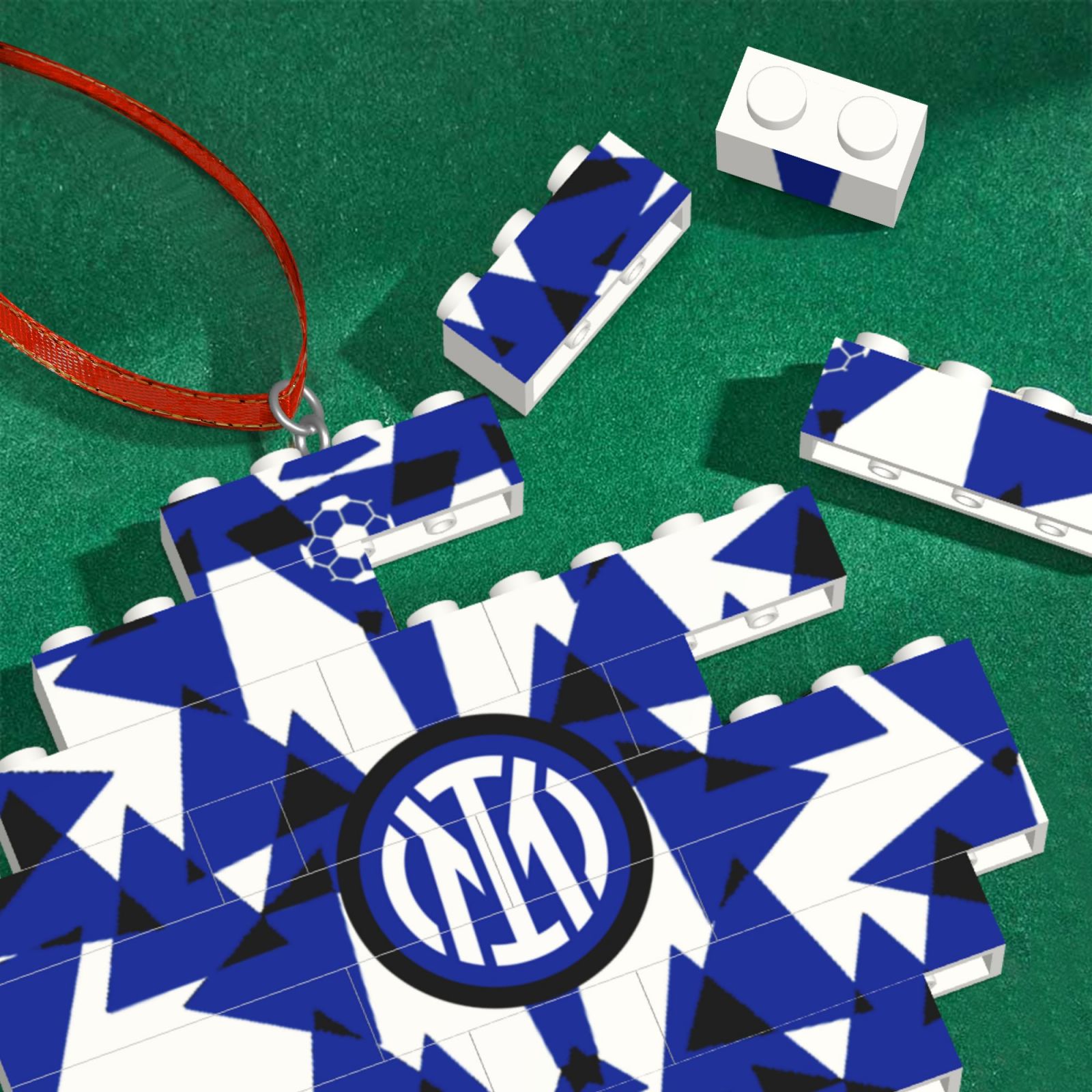 Inter Milan Building Block Puzzle Ornament BBP2014 - Soccerfana