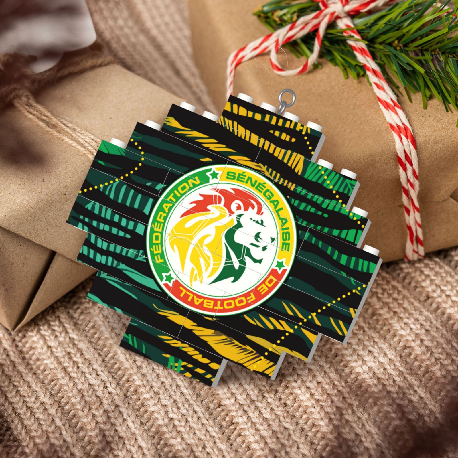 Senegal Building Block Puzzle Ornament BBP2108 - Soccerfana