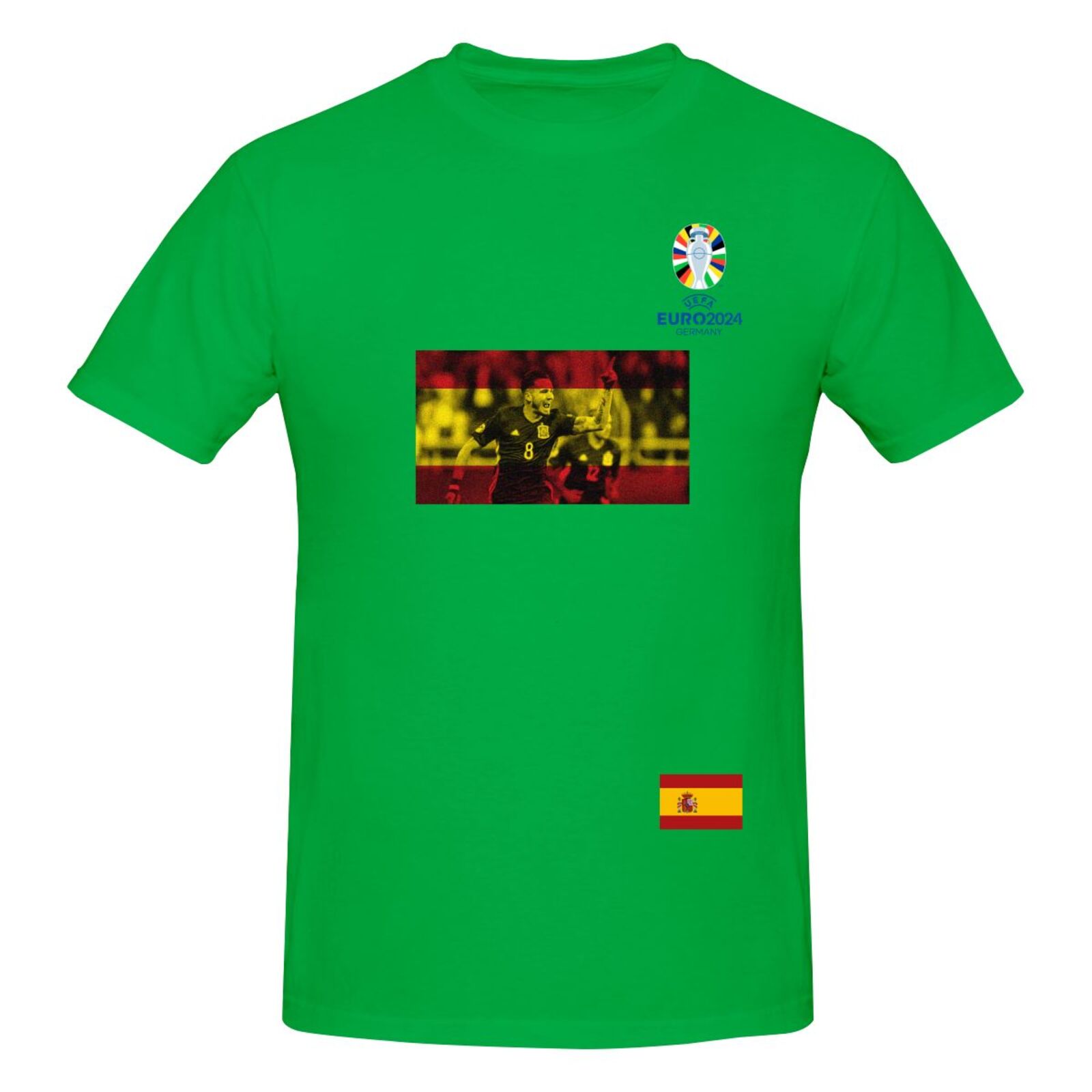 Men's Spain EURO 2024 Basic Short Sleeve T-Shirt BST1739 - Soccerfana