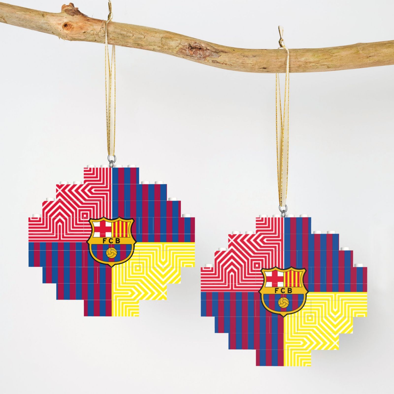 Barcelona Building Block Puzzle Ornament BBP1989 - Soccerfana