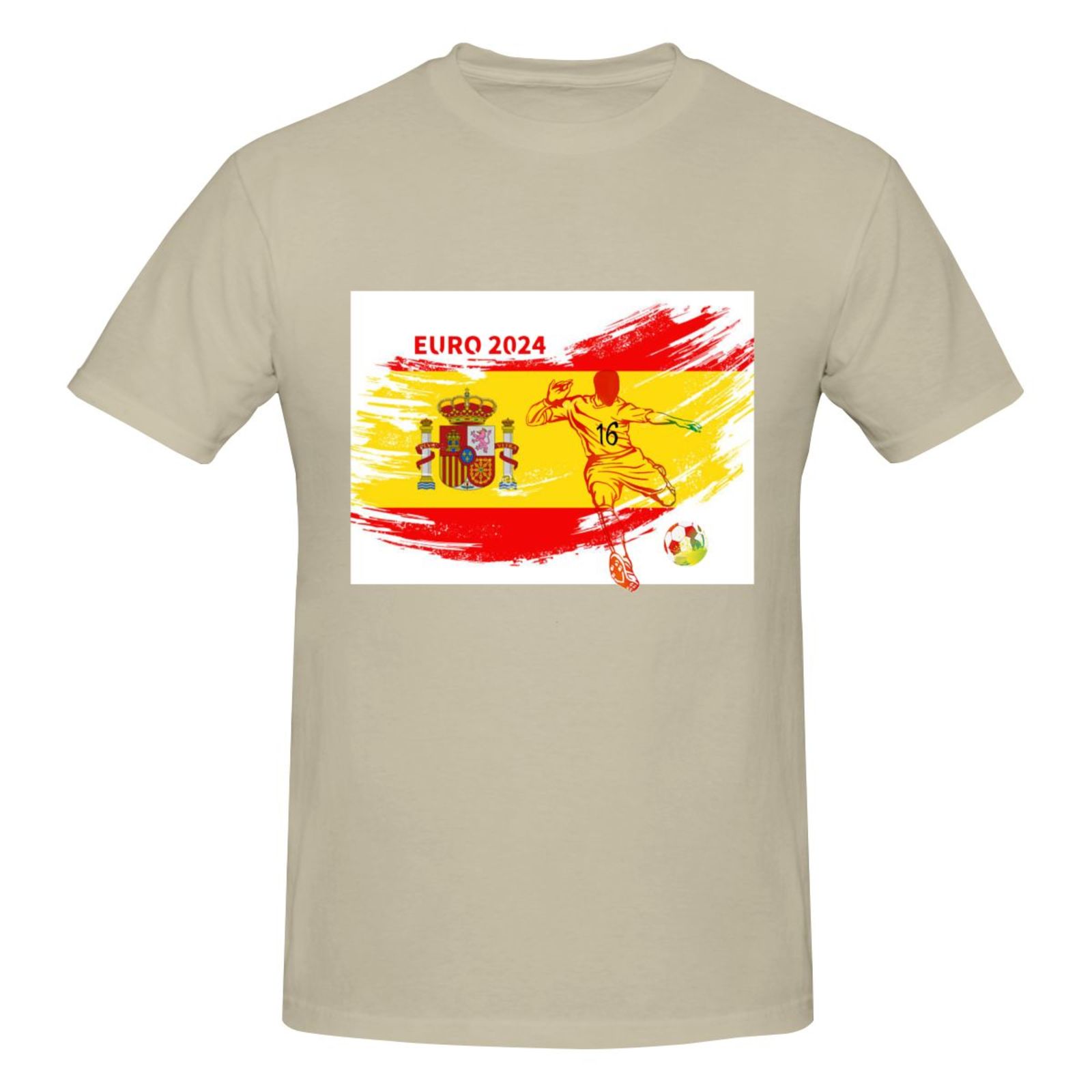 Men's Spain EURO 2024 Basic Short Sleeve T-Shirt BST1753 - Soccerfana