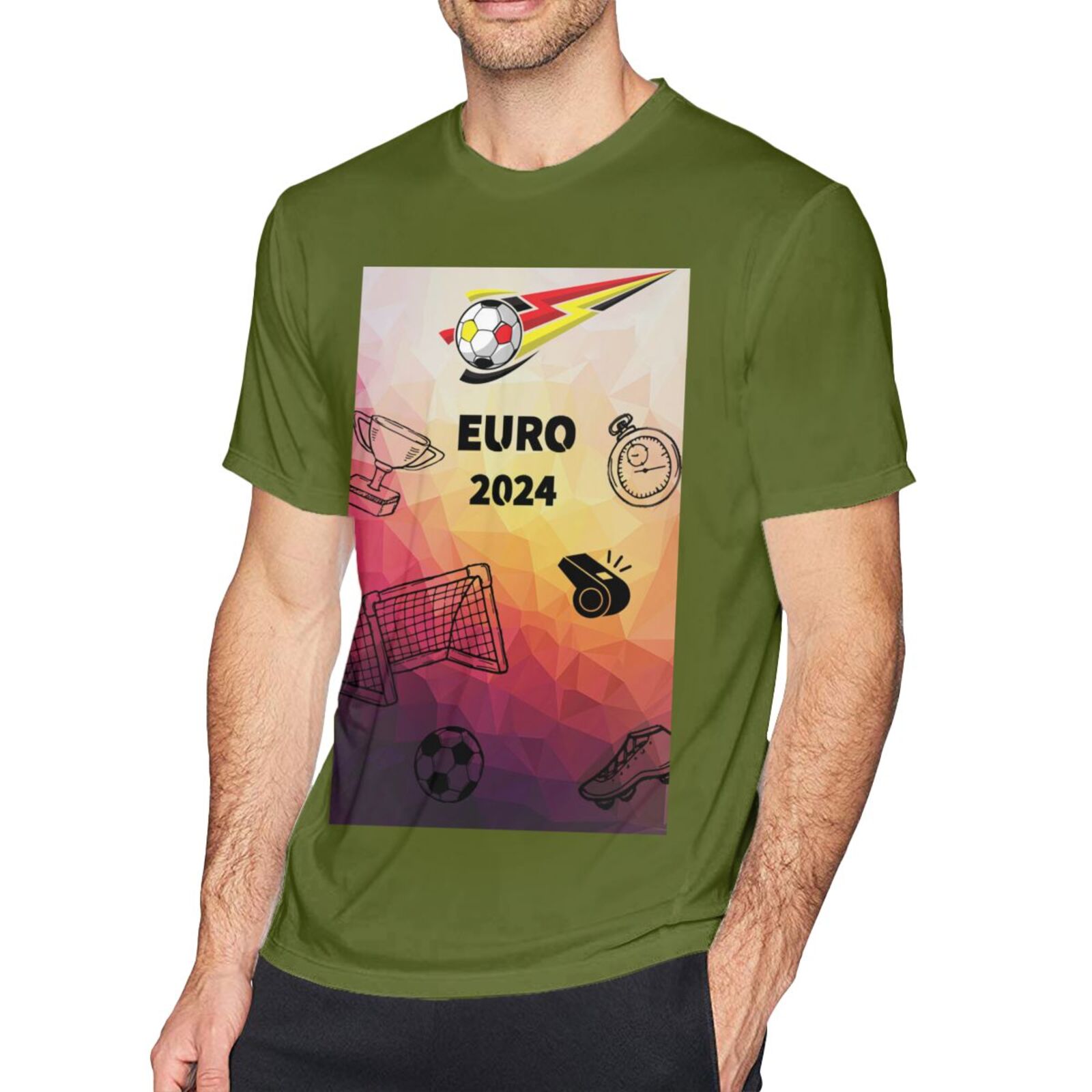 Men's Germany EURO 2024 Basic Short Sleeve T-Shirt BST1771 - Soccerfana