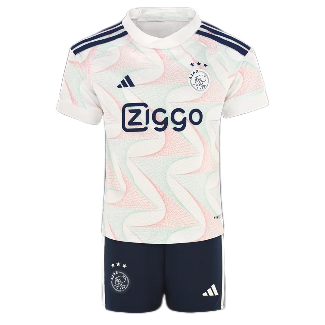 Kid's AJAX Away Jersey+Shorts 23/24 - Soccerfana