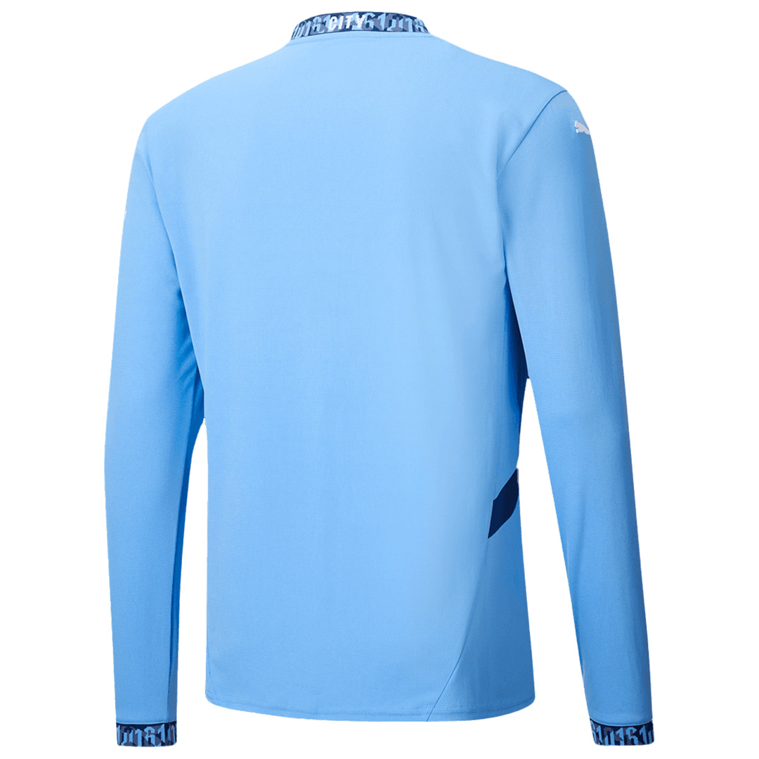 Manchester City Home Long Sleeve Jersey 2024/25 - Soccerfana