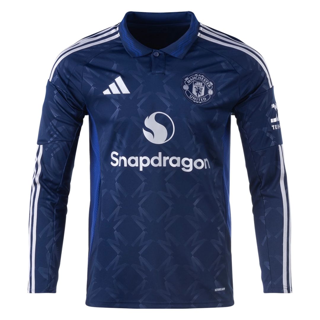 Manchester United Away Long Sleeve Jersey 2024/25 - Soccerfana