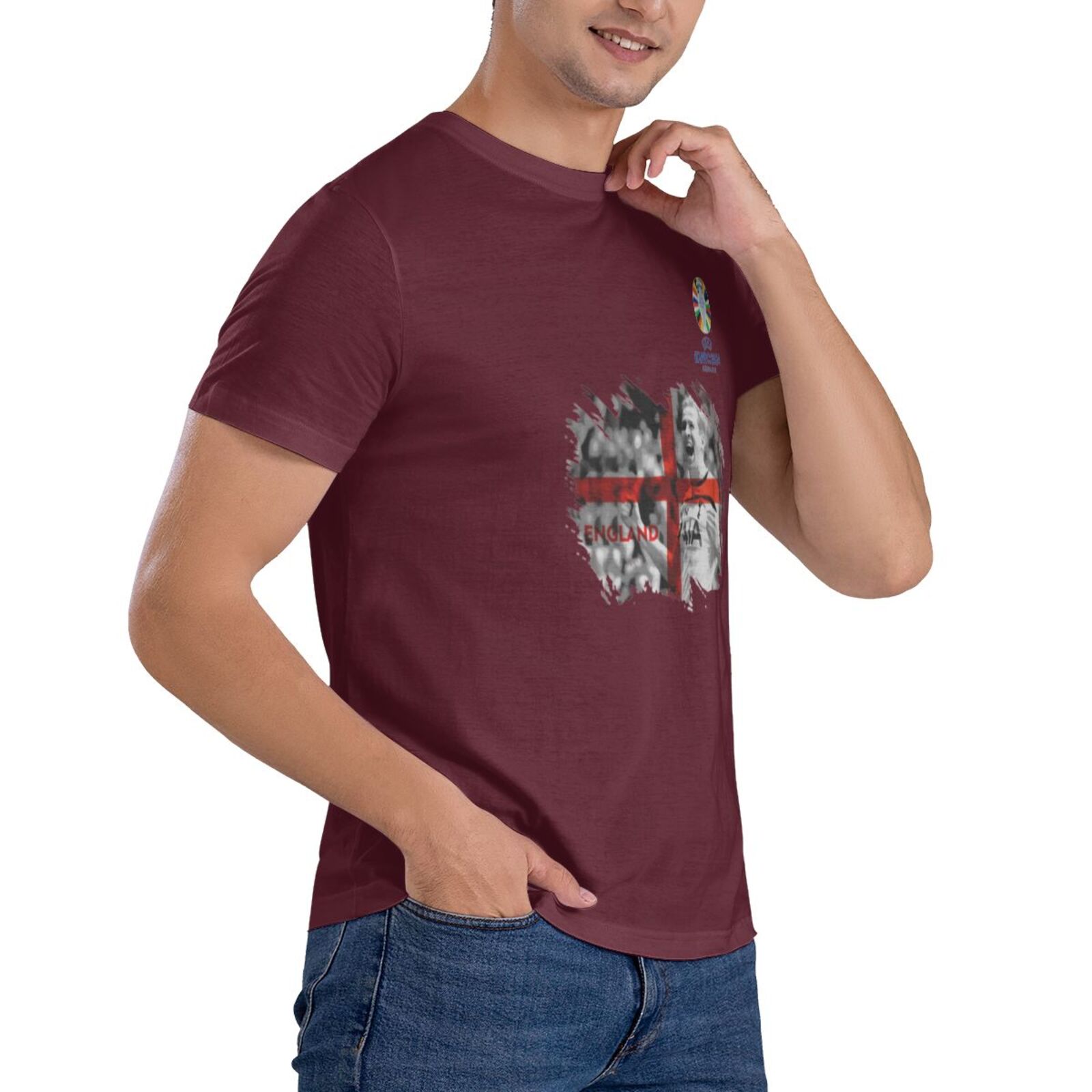 Men's England EURO 2024 Basic Short Sleeve T-Shirt BST1713 - Soccerfana