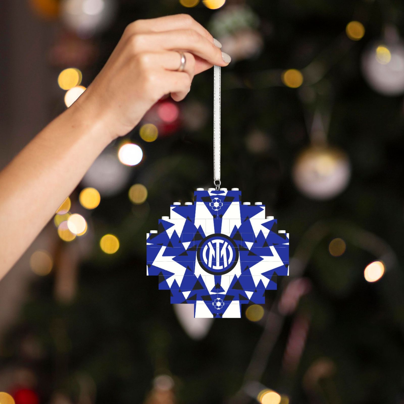 Inter Milan Building Block Puzzle Ornament BBP2014 - Soccerfana