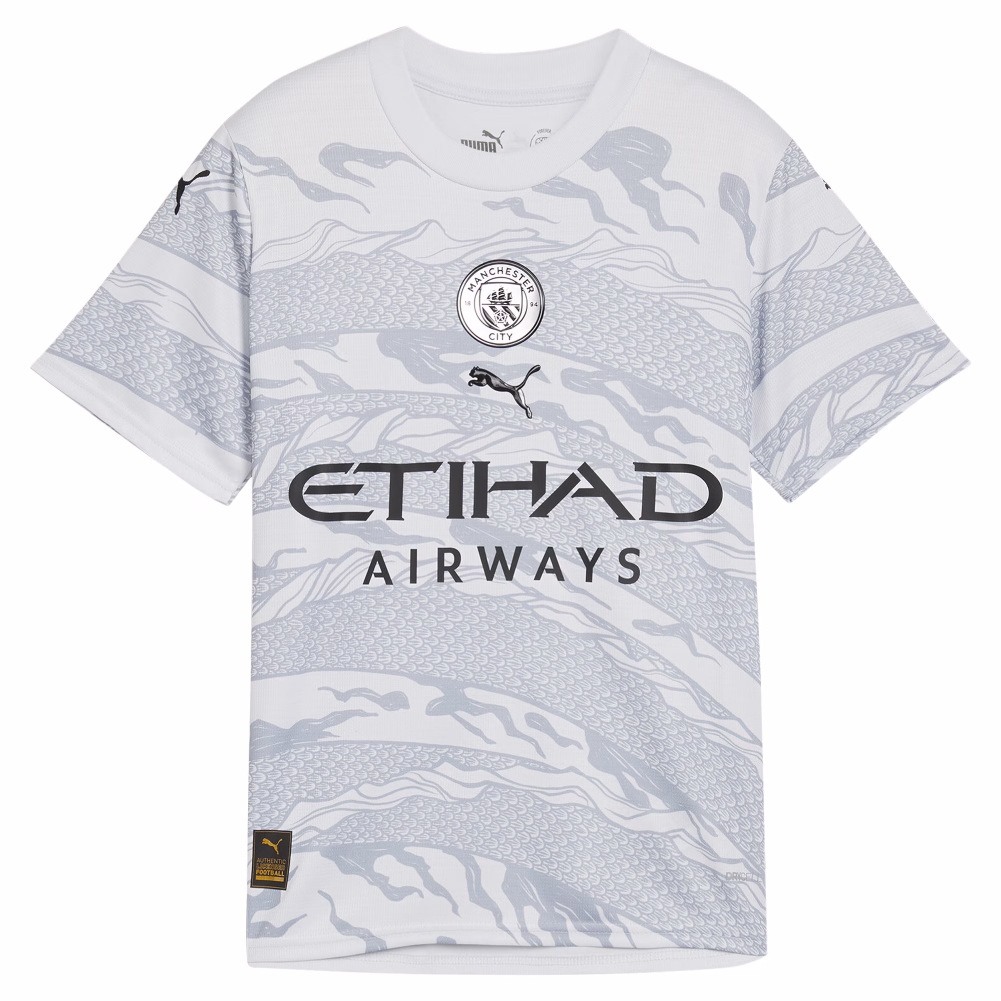 Kid's Manchester City Year of the Dragon Shirt+Shorts 2024 - Soccerfana