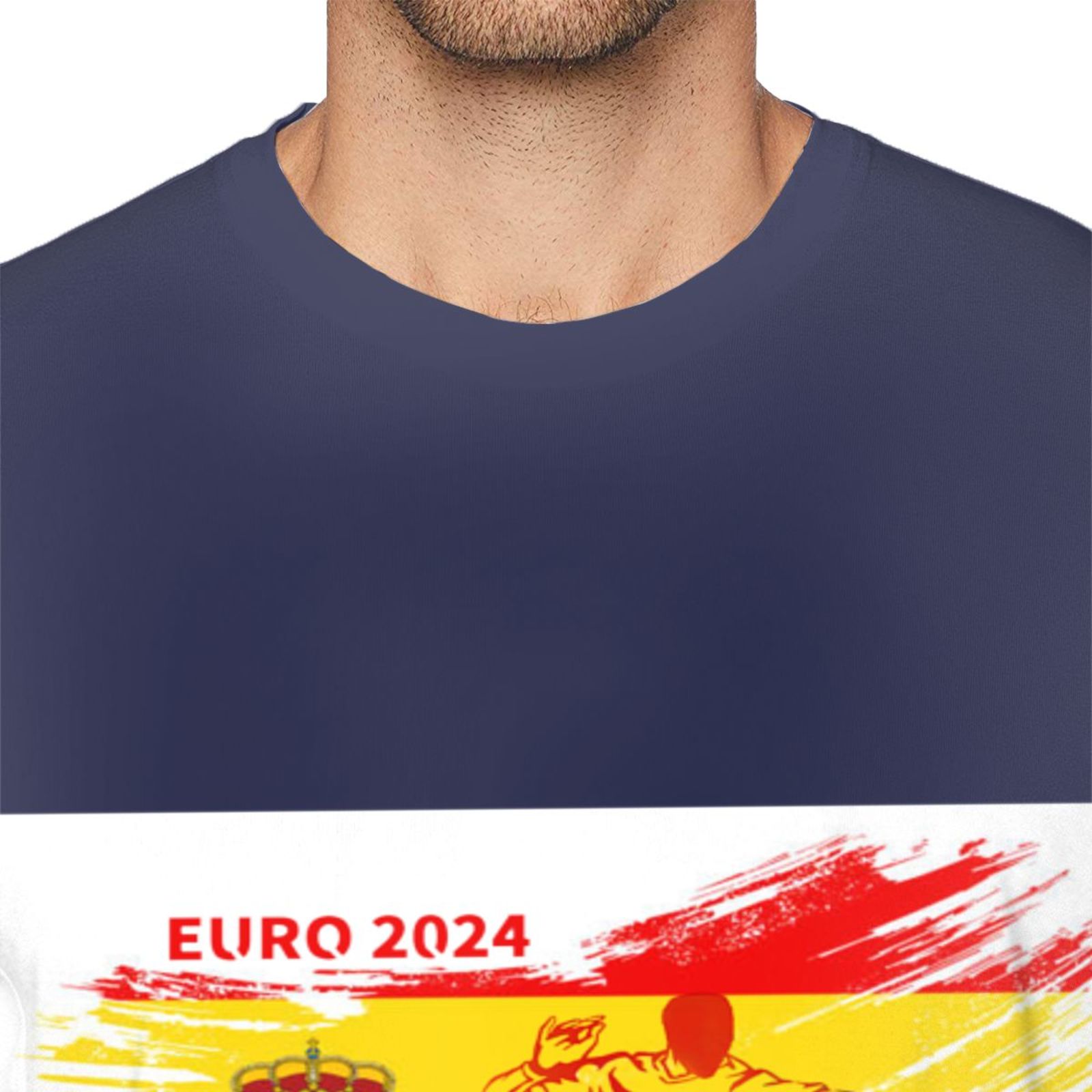 Men's Spain EURO 2024 Basic Short Sleeve T-Shirt BST1753 - Soccerfana