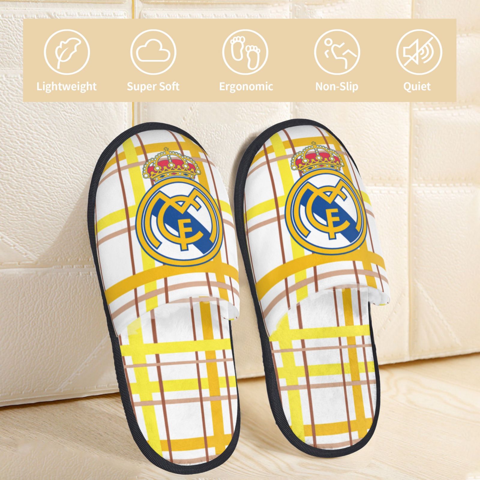Real Madrid Cotton Slippers FSP2228 - Soccerfana
