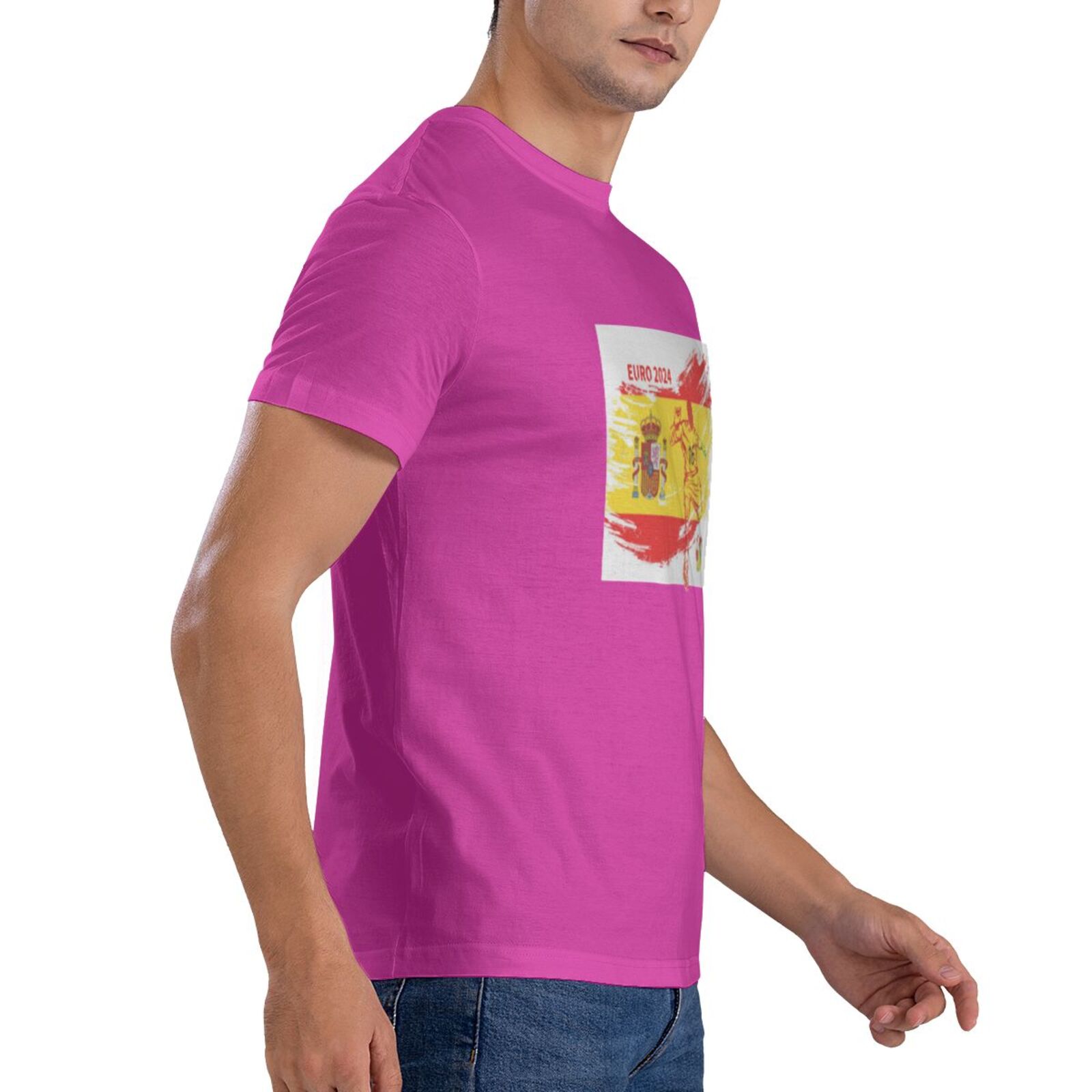 Men's Spain EURO 2024 Basic Short Sleeve T-Shirt BST1753 - Soccerfana