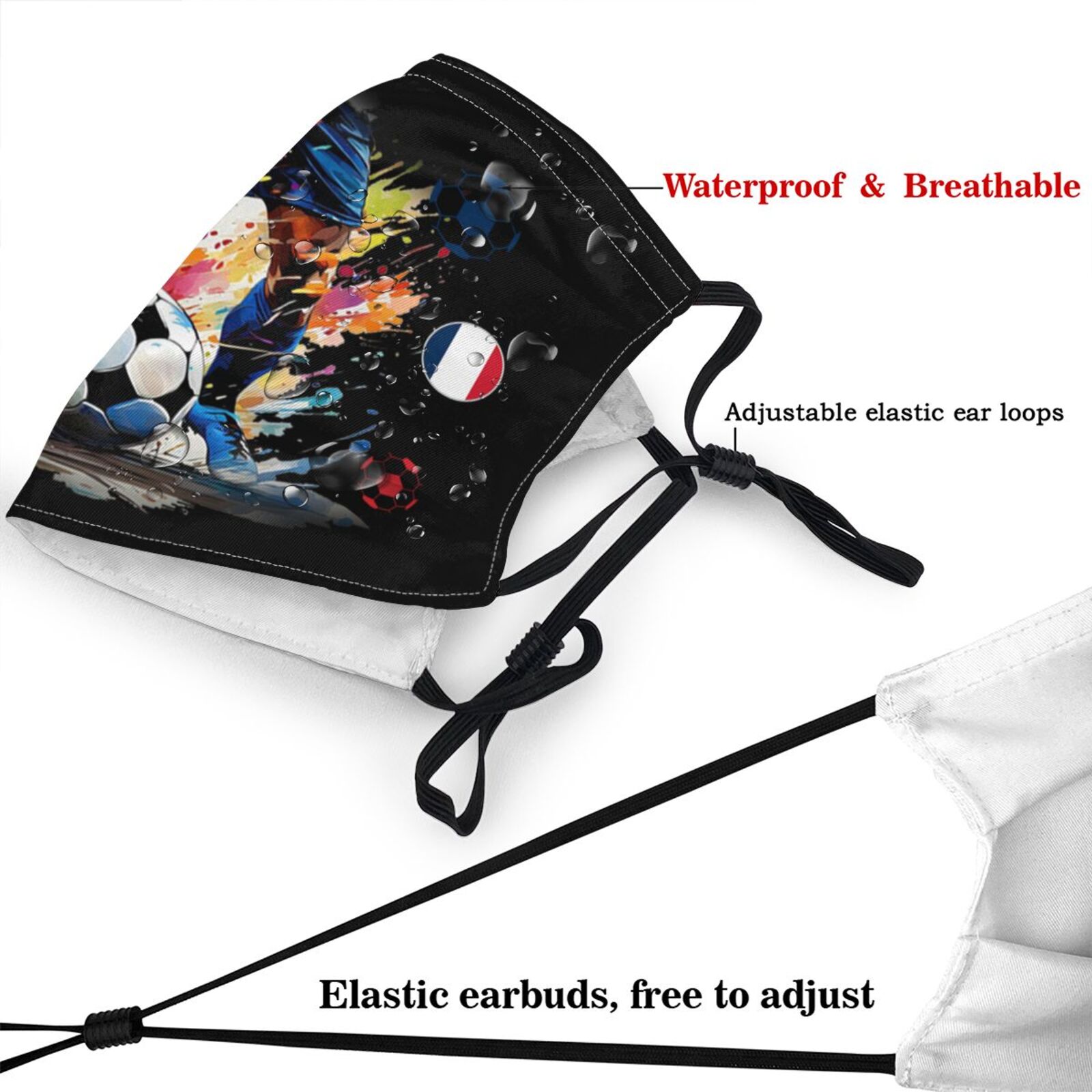 France EURO 2024 Adult Dust Mask DMK1762 - Soccerfana