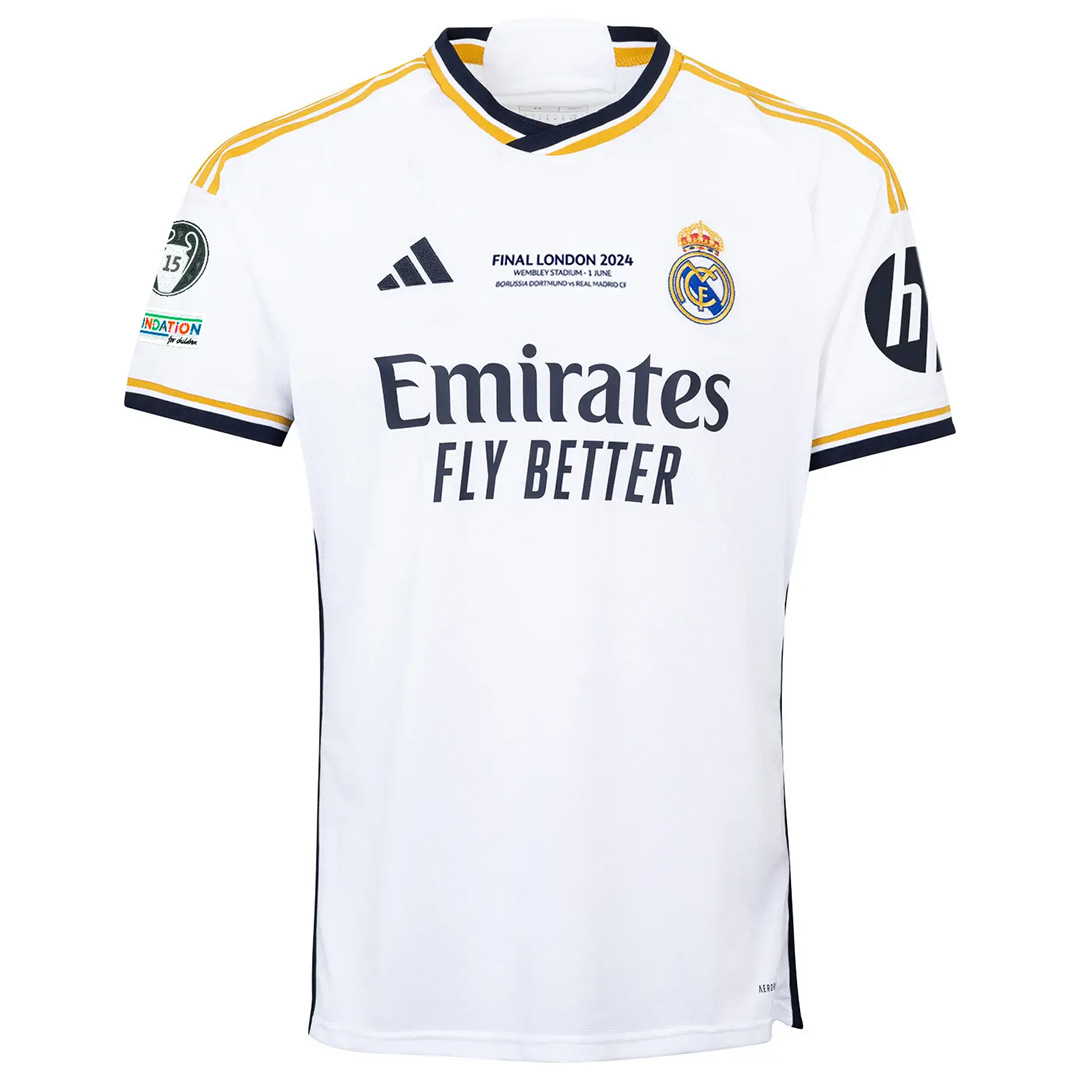 [CHAMPIONS #15] Real Madrid UCL FINAL Home Jersey 2023/24 - Soccerfana
