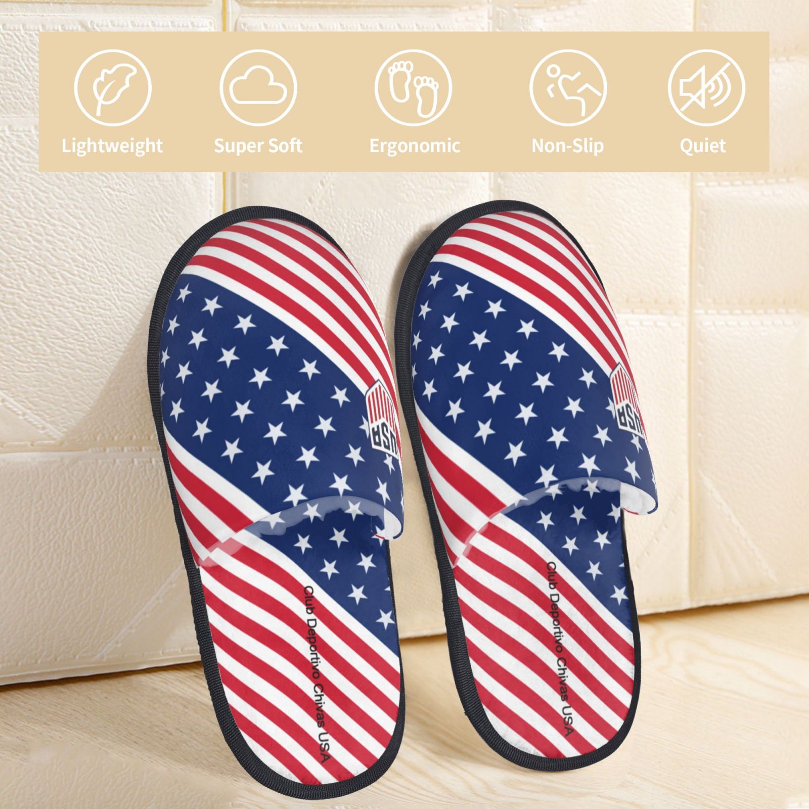 USMNT Cotton Slippers FSP2356 - Soccerfana