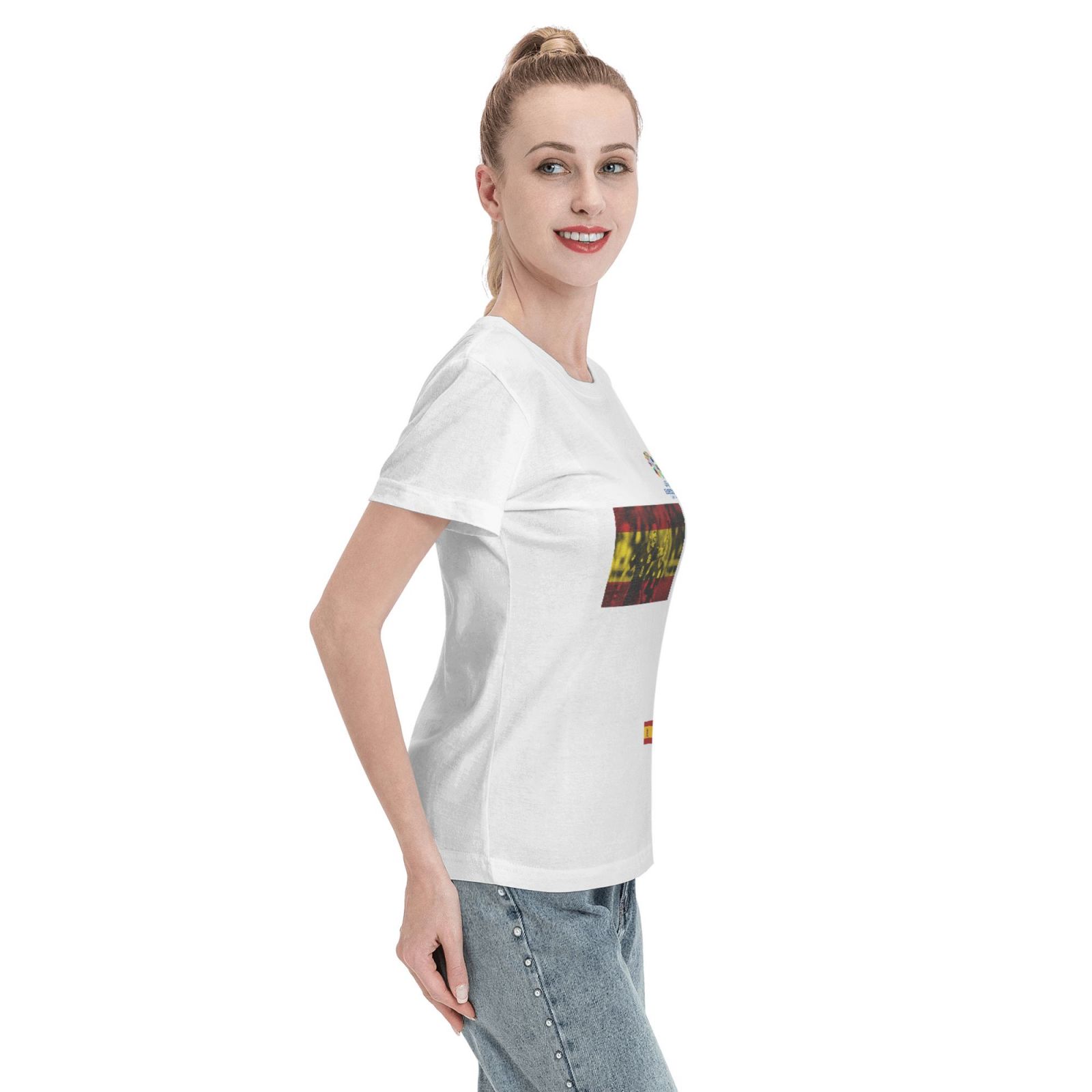 Women's Spain EURO 2024 Basic Short Sleeve T-Shirt WBT1740 - Soccerfana