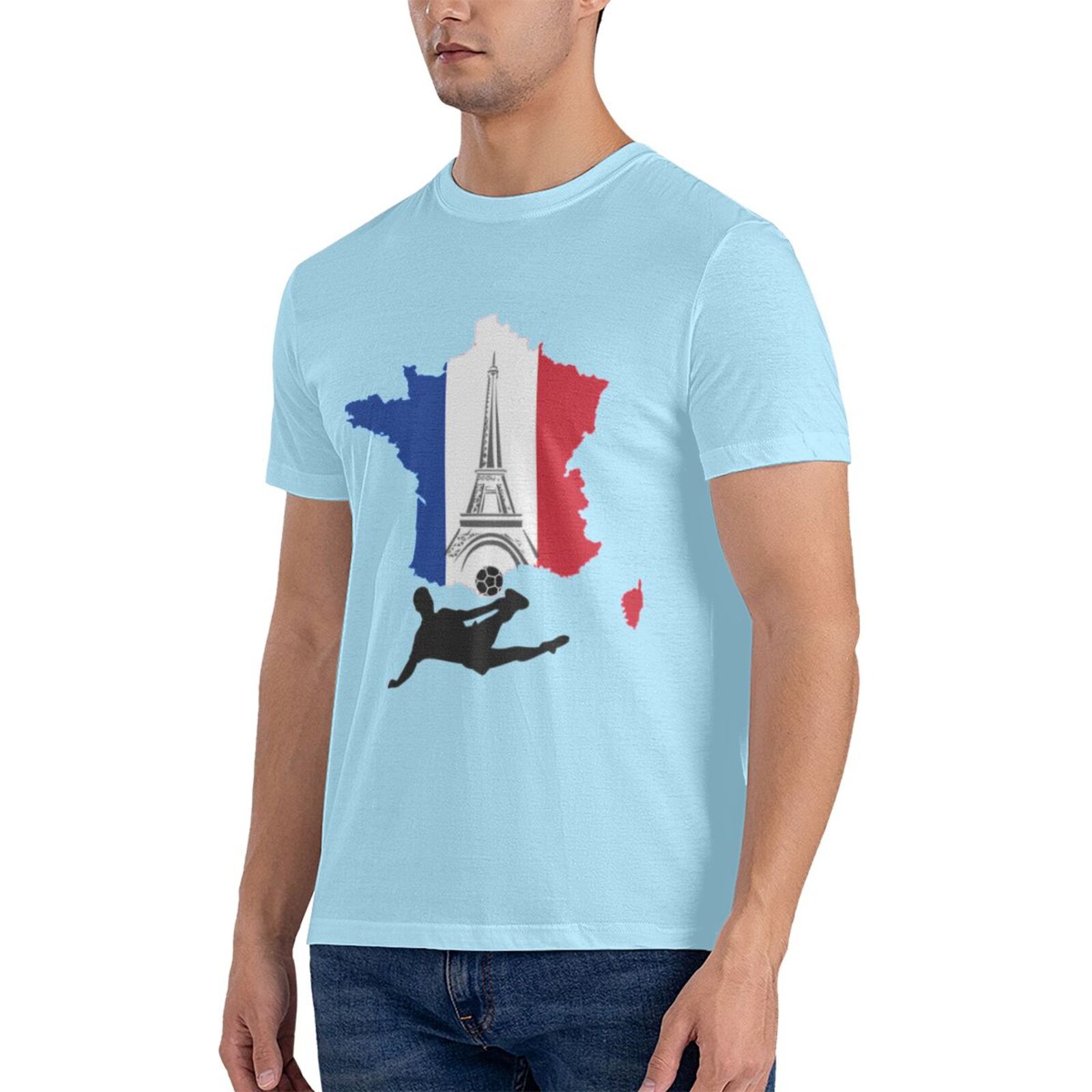 Men's France EURO 2024 Basic Short Sleeve T-Shirt BST1772 - Soccerfana