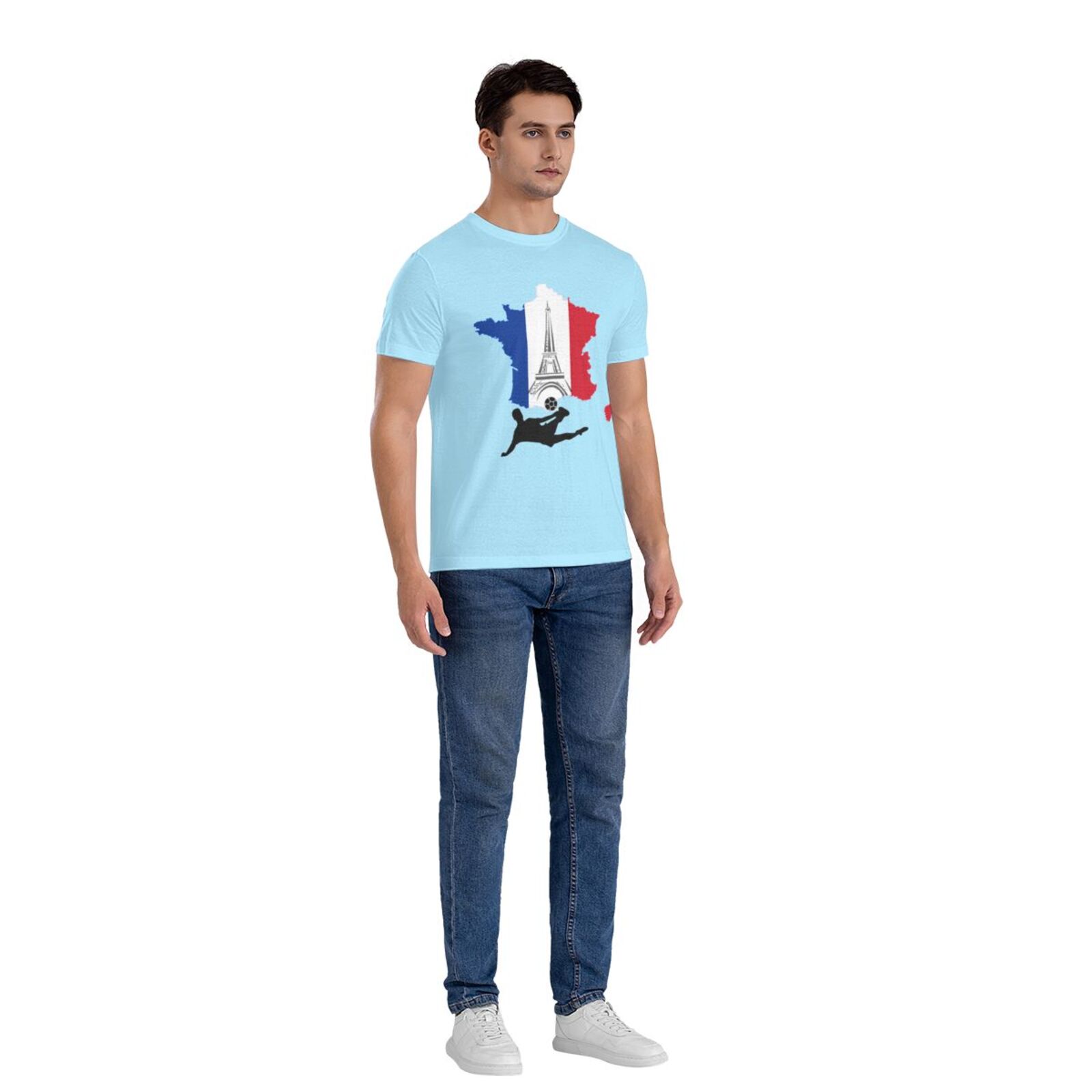 Men's France EURO 2024 Basic Short Sleeve T-Shirt BST1772 - Soccerfana