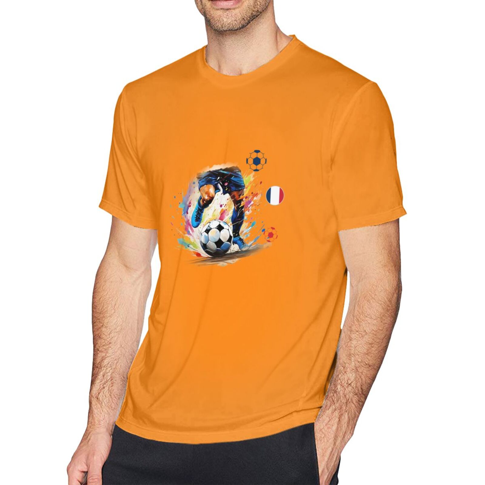 Men's France EURO 2024 Basic Short Sleeve T-Shirt BST1749 - Soccerfana