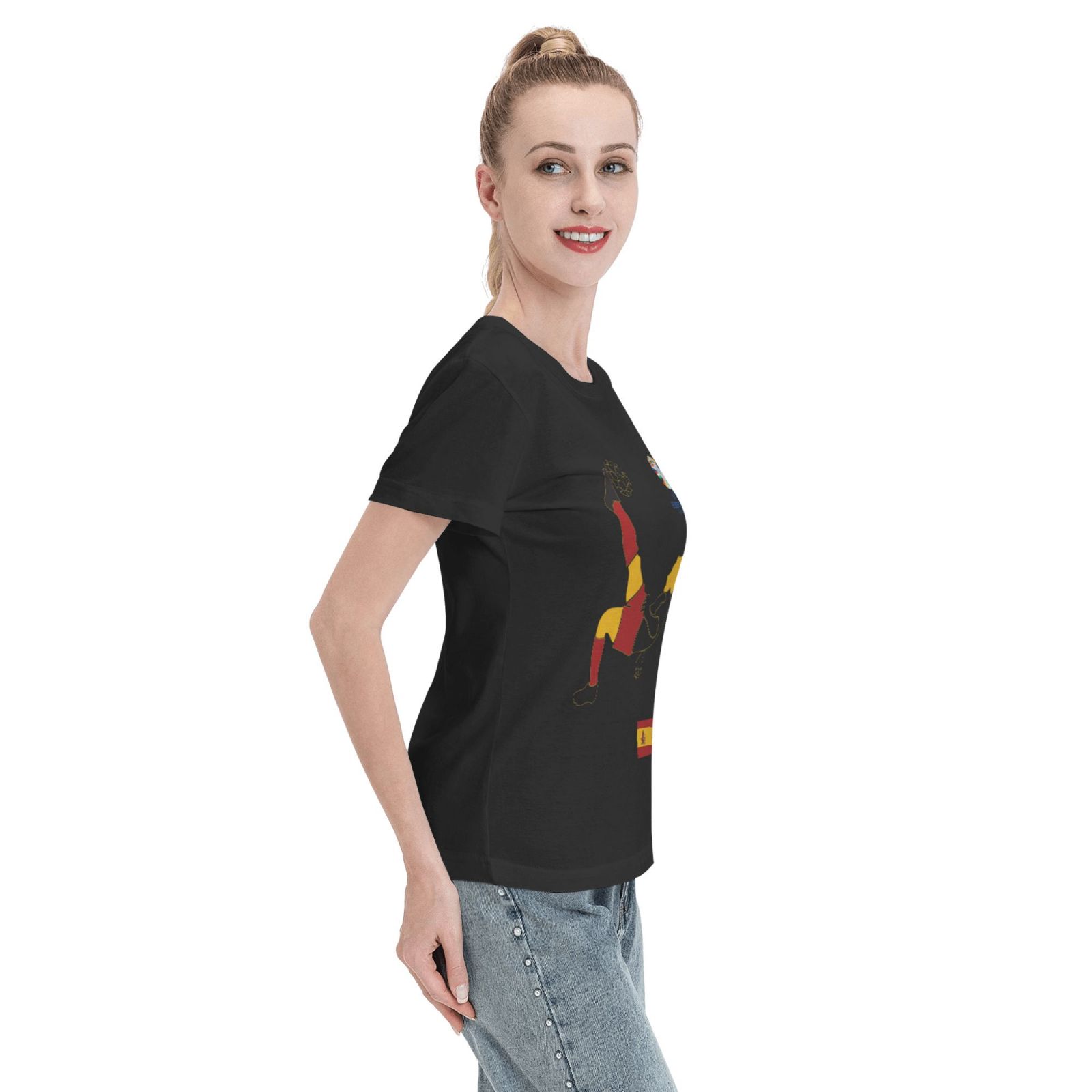Women's Spain EURO 2024 Basic Short Sleeve T-Shirt WBT1725 - Soccerfana
