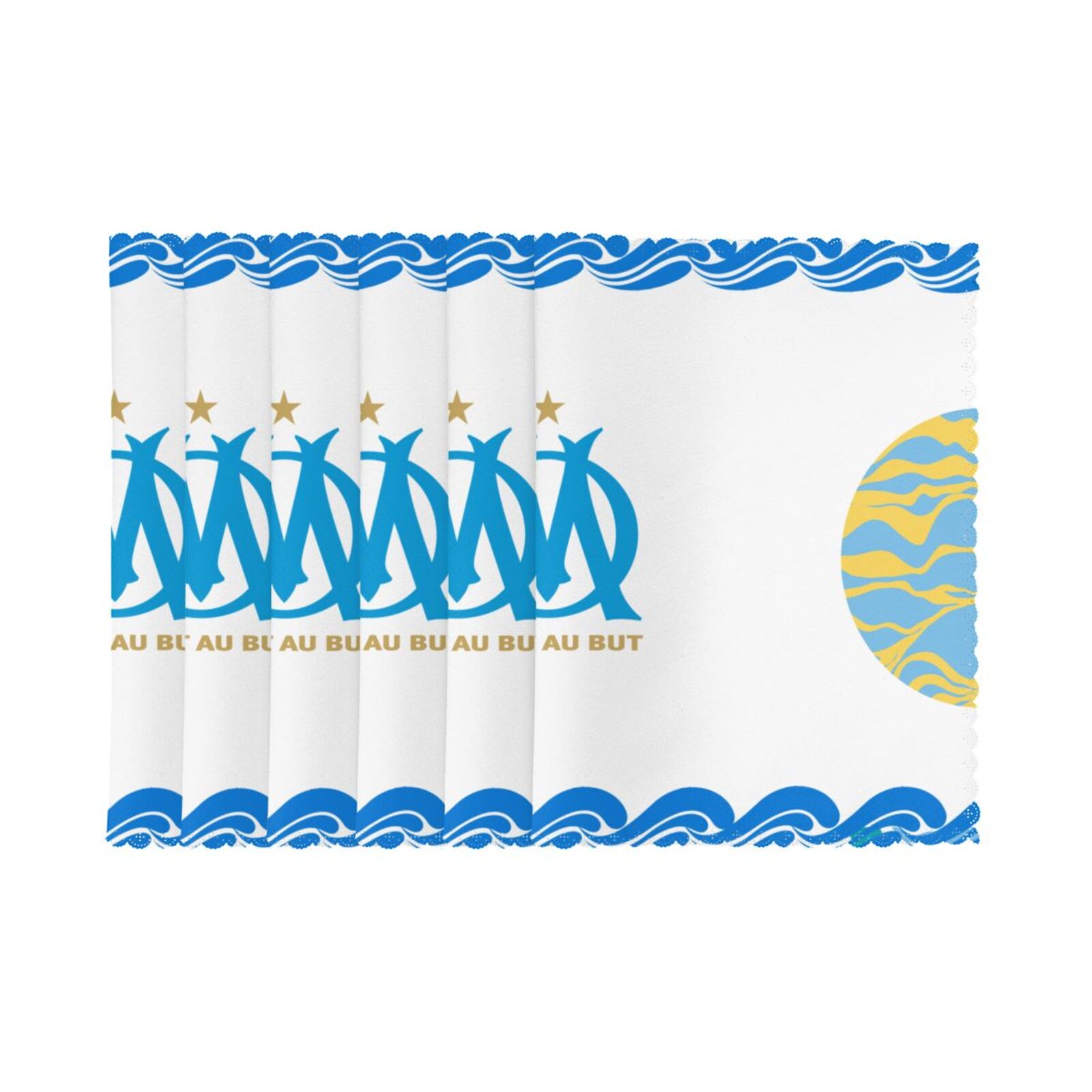 Olympique Marseille Placemat Set Of 6 PFD2272 - Soccerfana