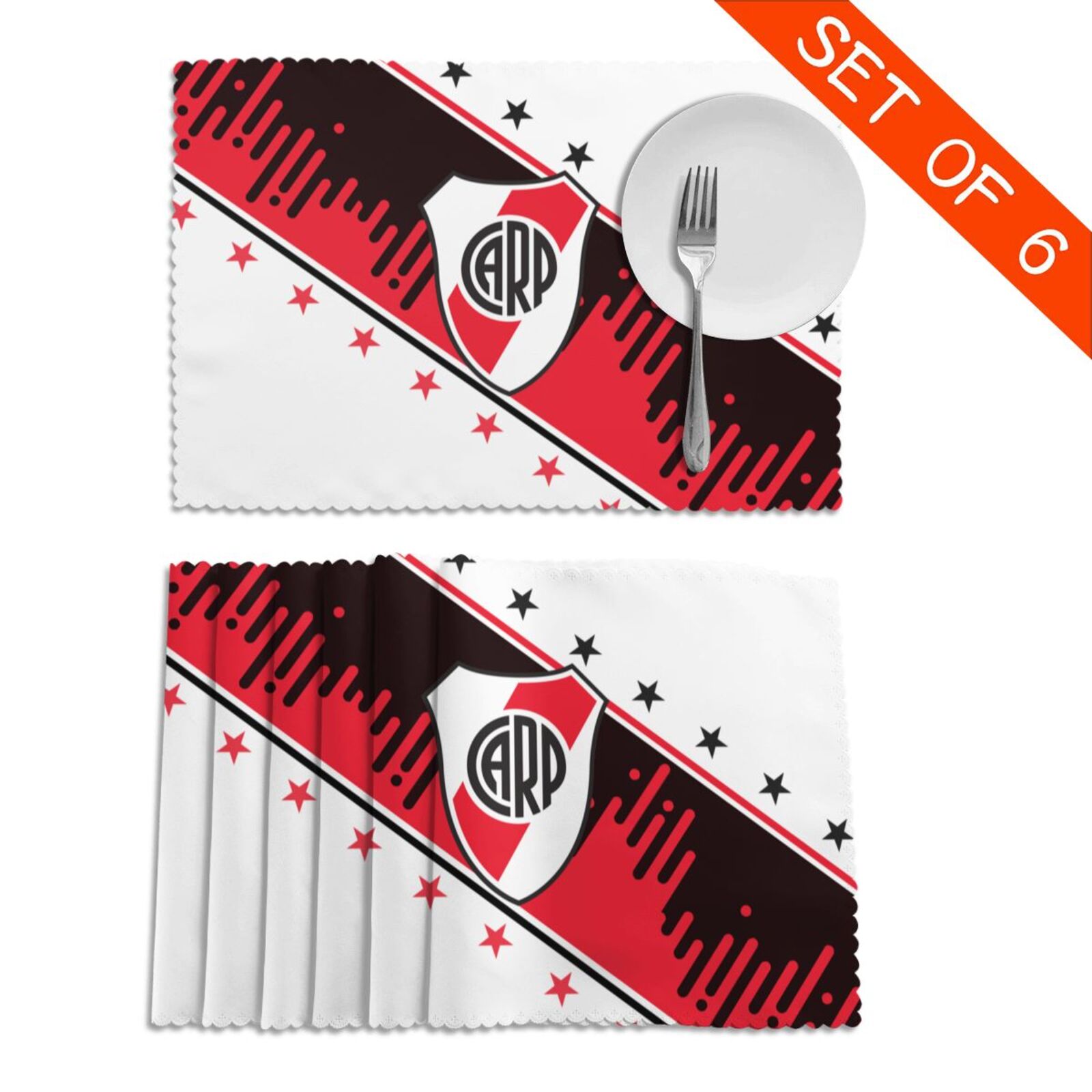 River Plate Placemat Set Of 6 PFD2284 - Soccerfana