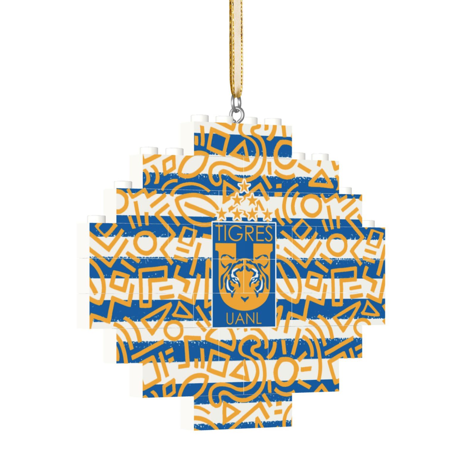 Tigres UANL Building Block Puzzle Ornament BBP2032 - Soccerfana