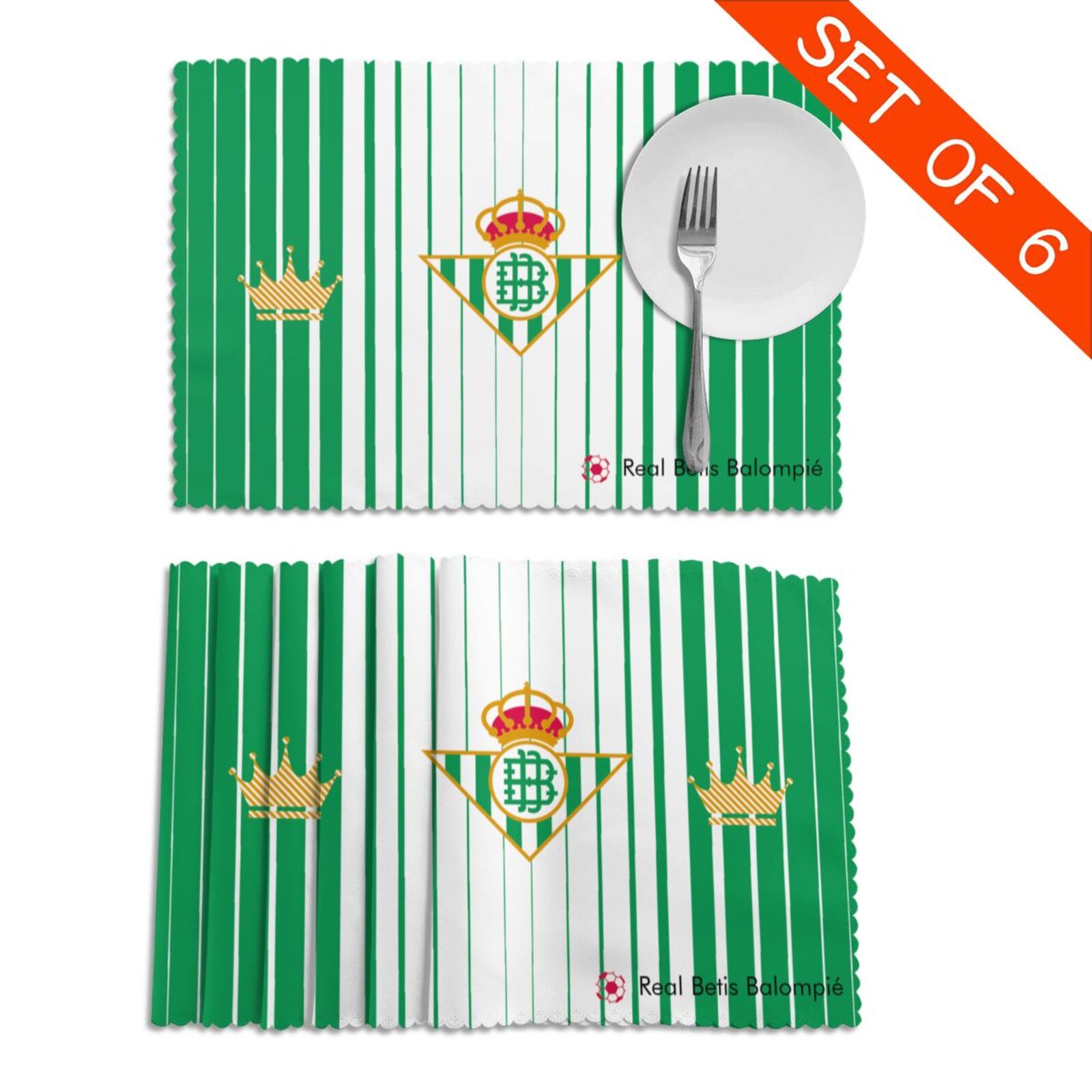 Real Betis Placemat Set Of 6 PFD2288 - Soccerfana