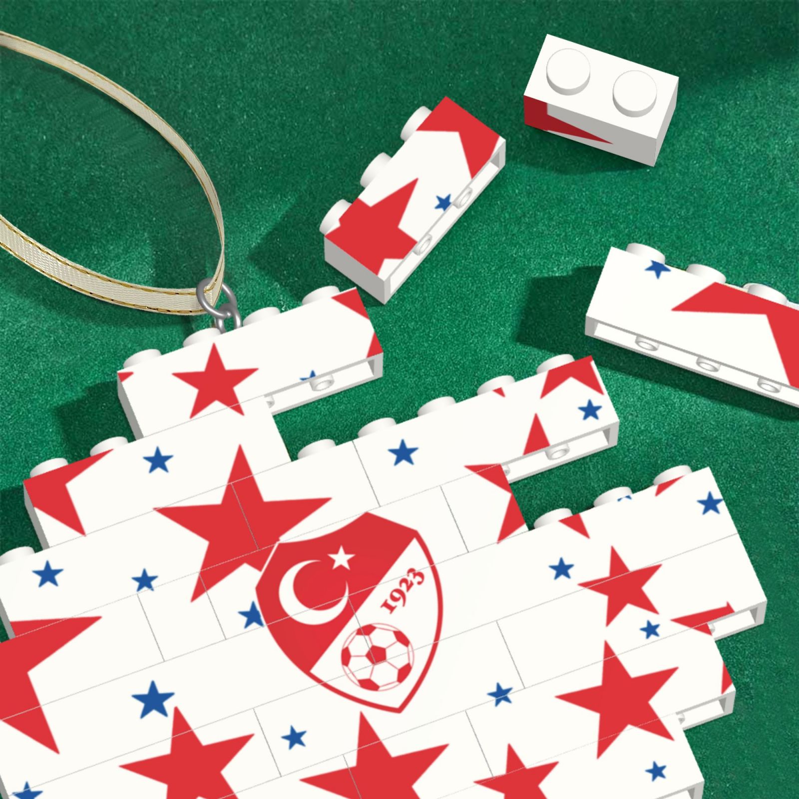 Turkey Building Block Puzzle Ornament BBP1995 - Soccerfana