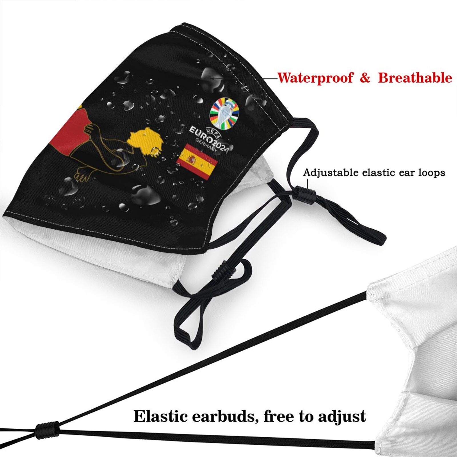 Spain EURO 2024 Adult Dust Mask DMK1728 - Soccerfana