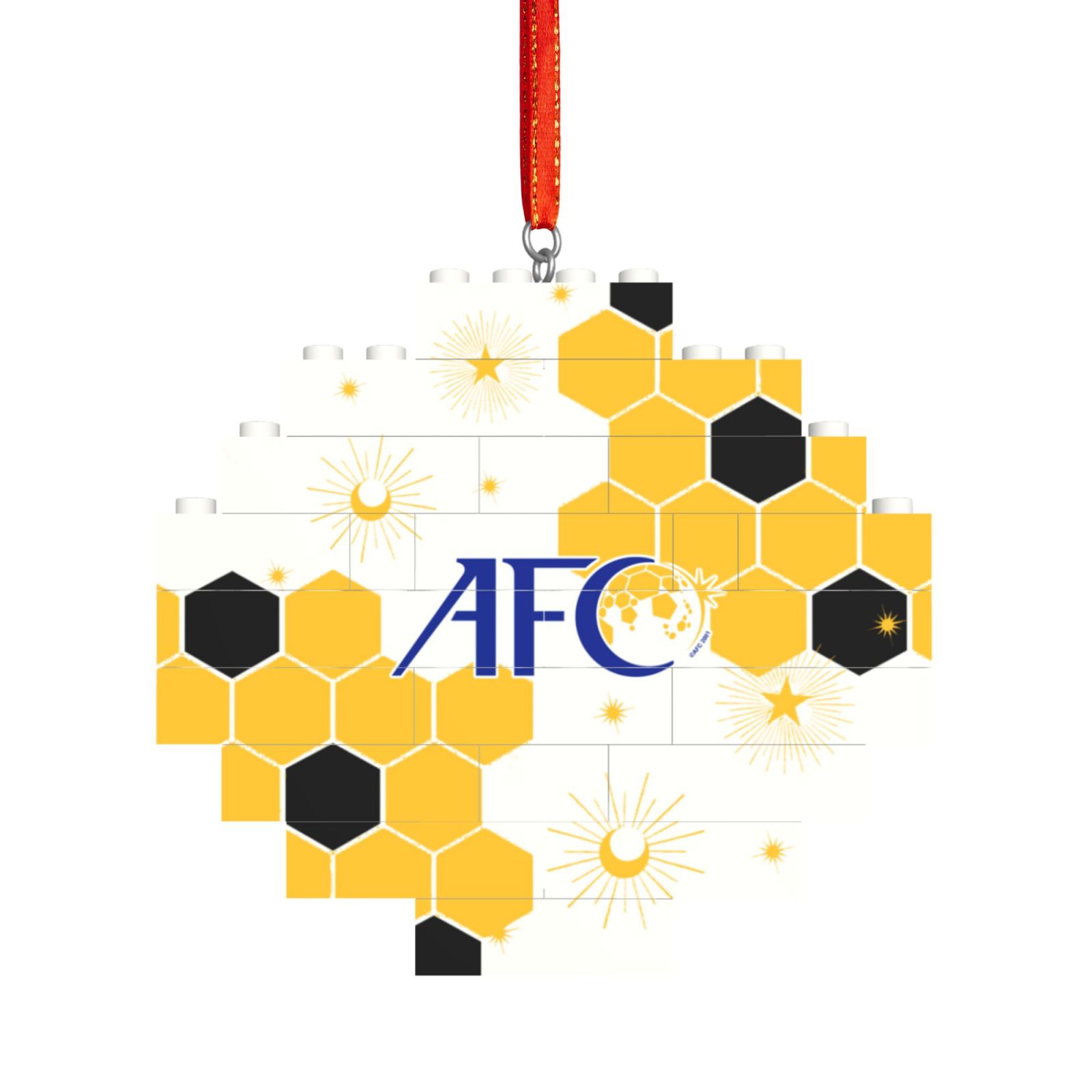Asian Football Confederation Building Block Puzzle Ornament BBP2015 - Soccerfana