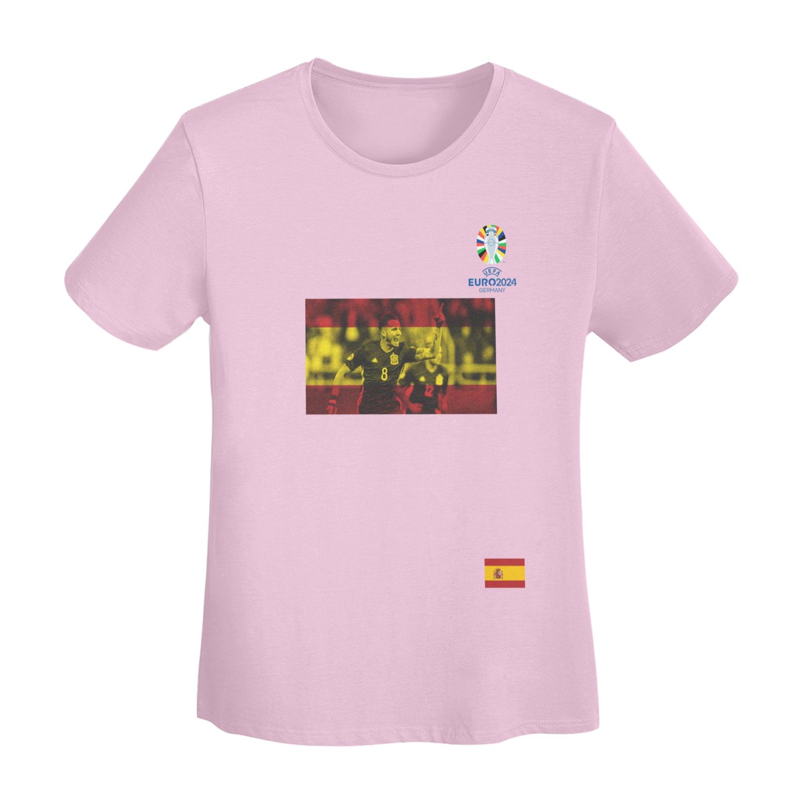 Women's Spain EURO 2024 Basic Short Sleeve T-Shirt WBT1740 - Soccerfana