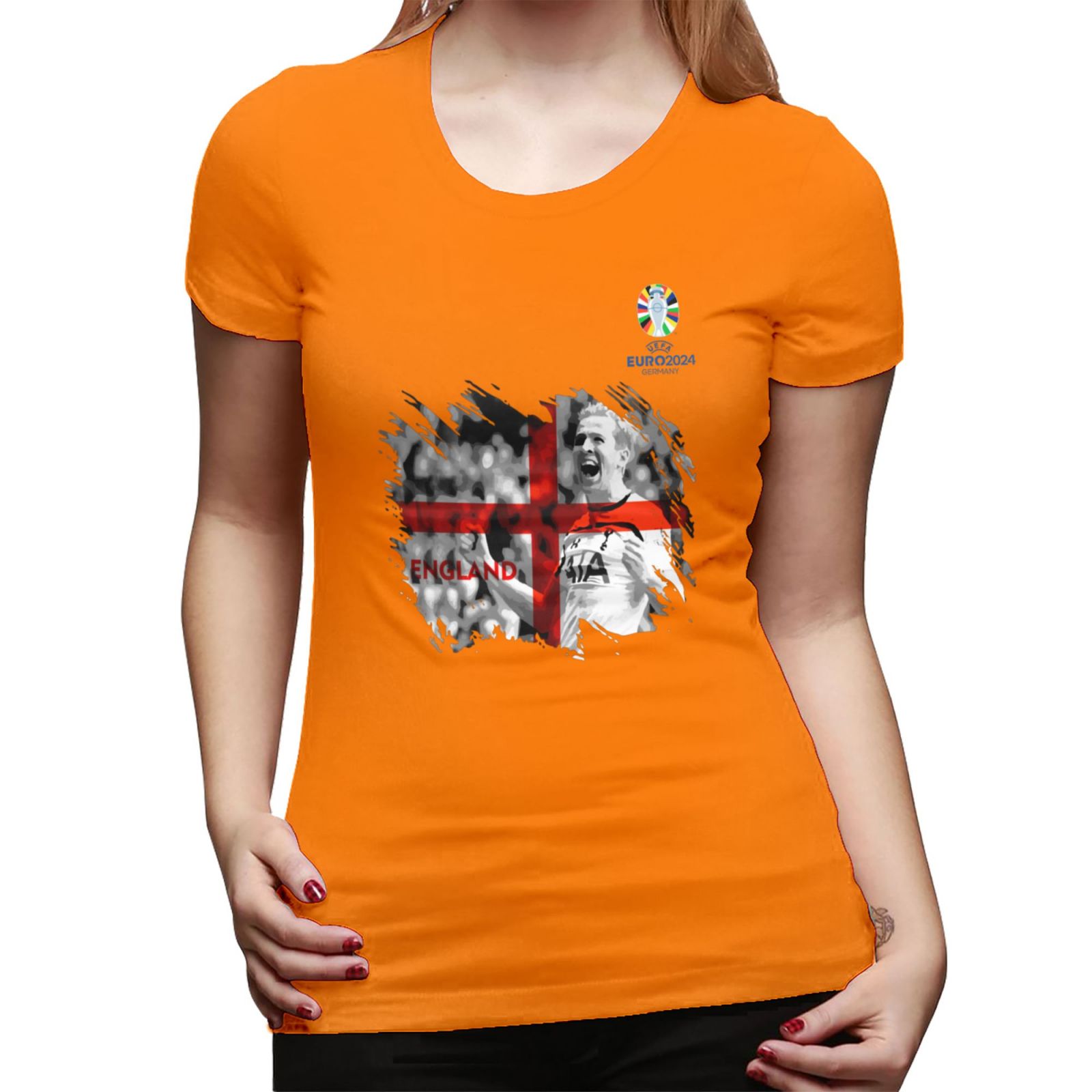 Woman's England EURO 2024 Basic Short Sleeve T-Shirt WBT1712 - Soccerfana