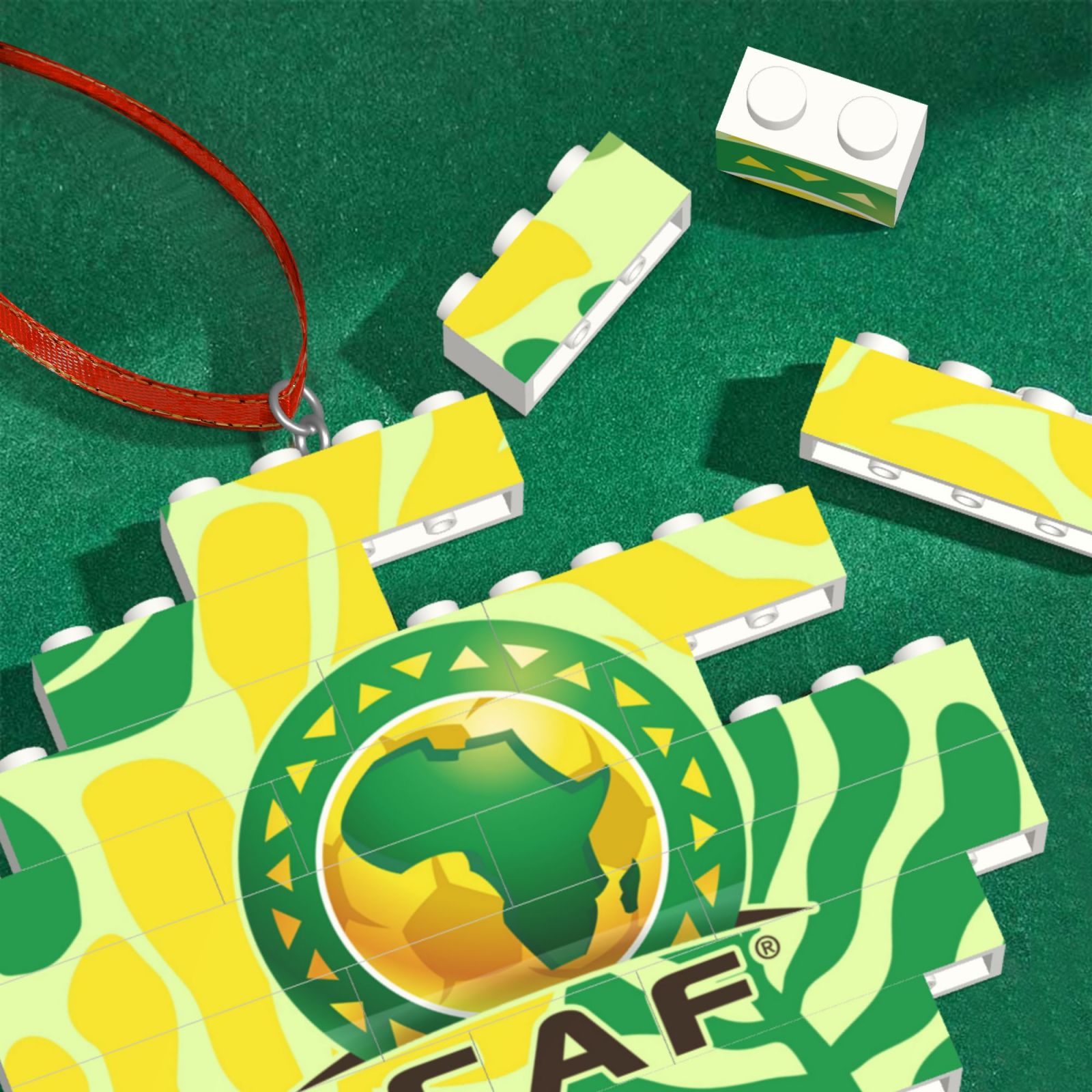 CAF Building Block Puzzle Ornament BBP2175 - Soccerfana