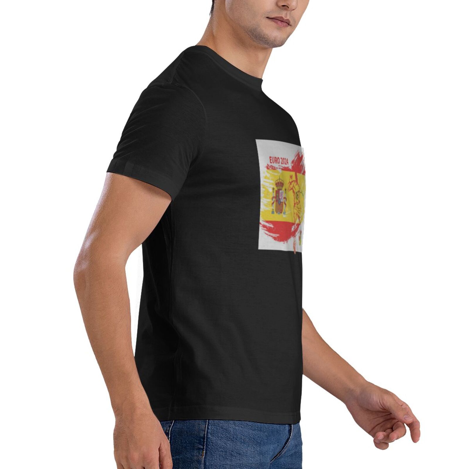 Men's Spain EURO 2024 Basic Short Sleeve T-Shirt BST1753 - Soccerfana