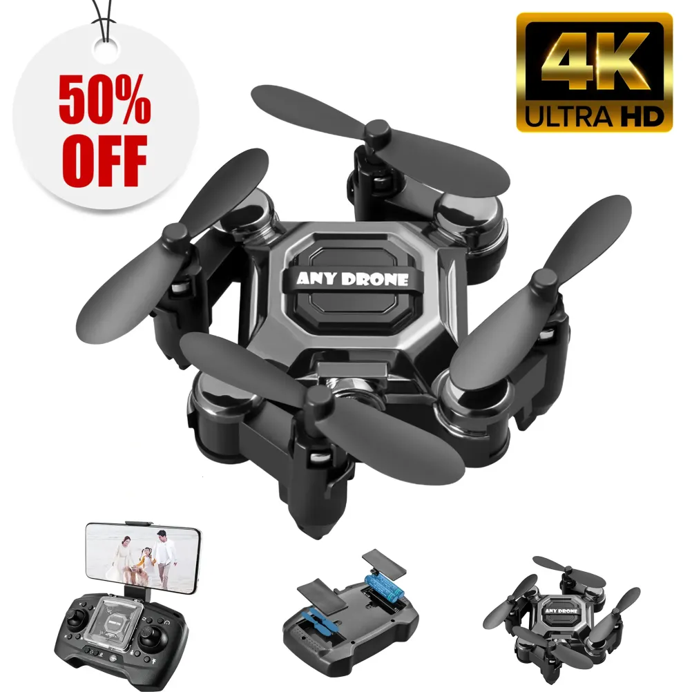 HNH Mini Foldable Drone with 4K HD Camera for Kids and Adults, FPV Foldable  RC Quadcopter with 360 Flip,Trajectory Flight