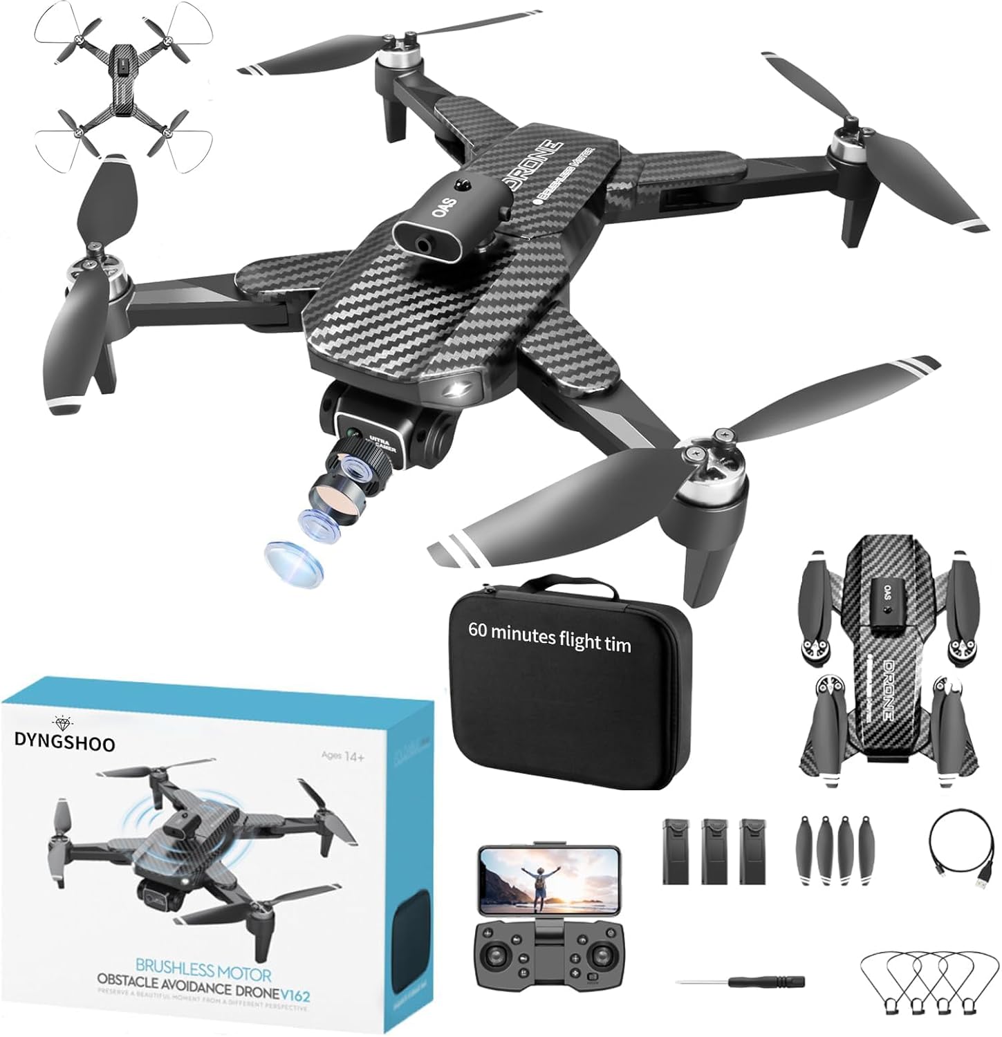 4k Drone (Equipped with dual cameras), Foldable Drones, small-scale ...