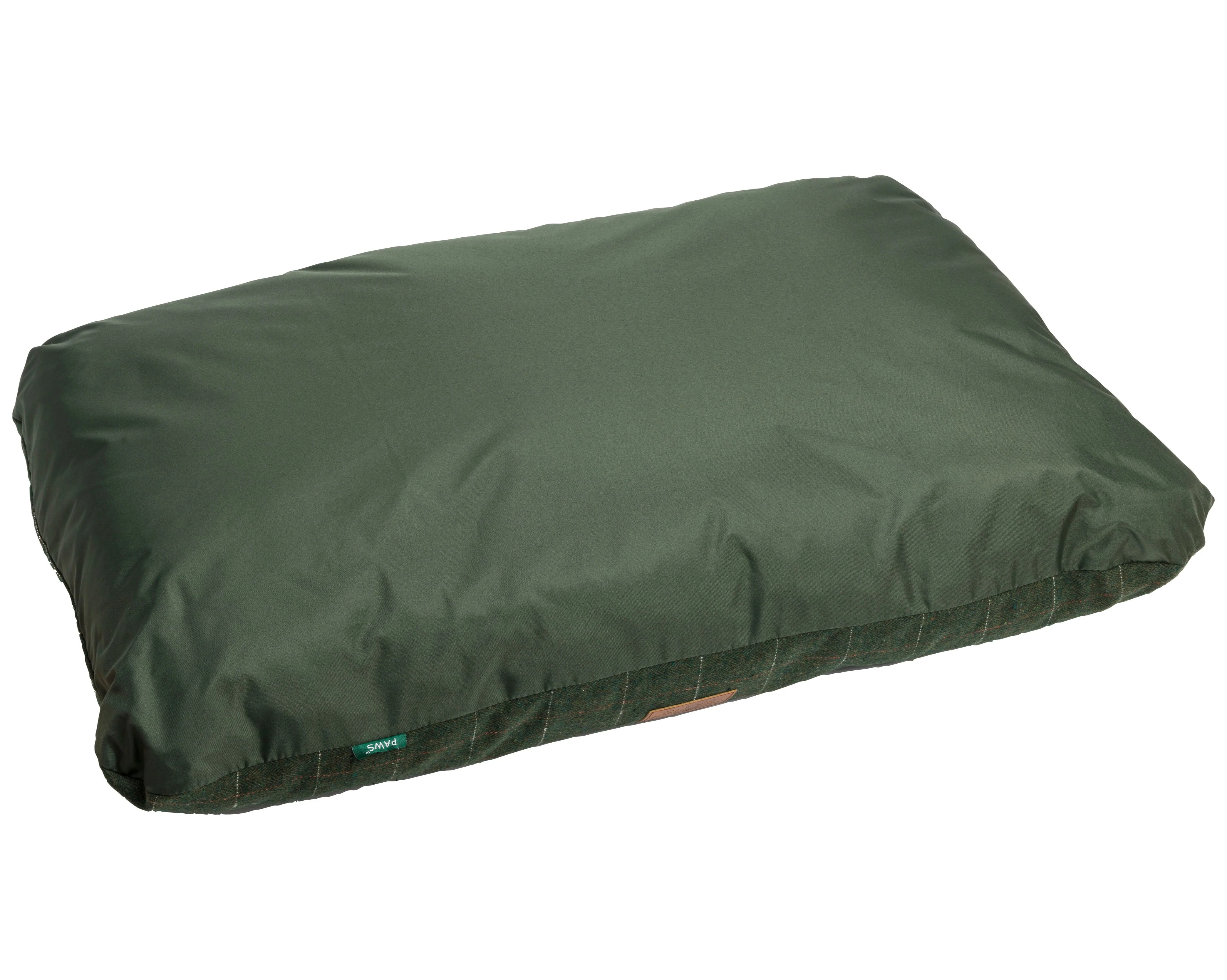 House of Paws Green Tweed Cushion Bed