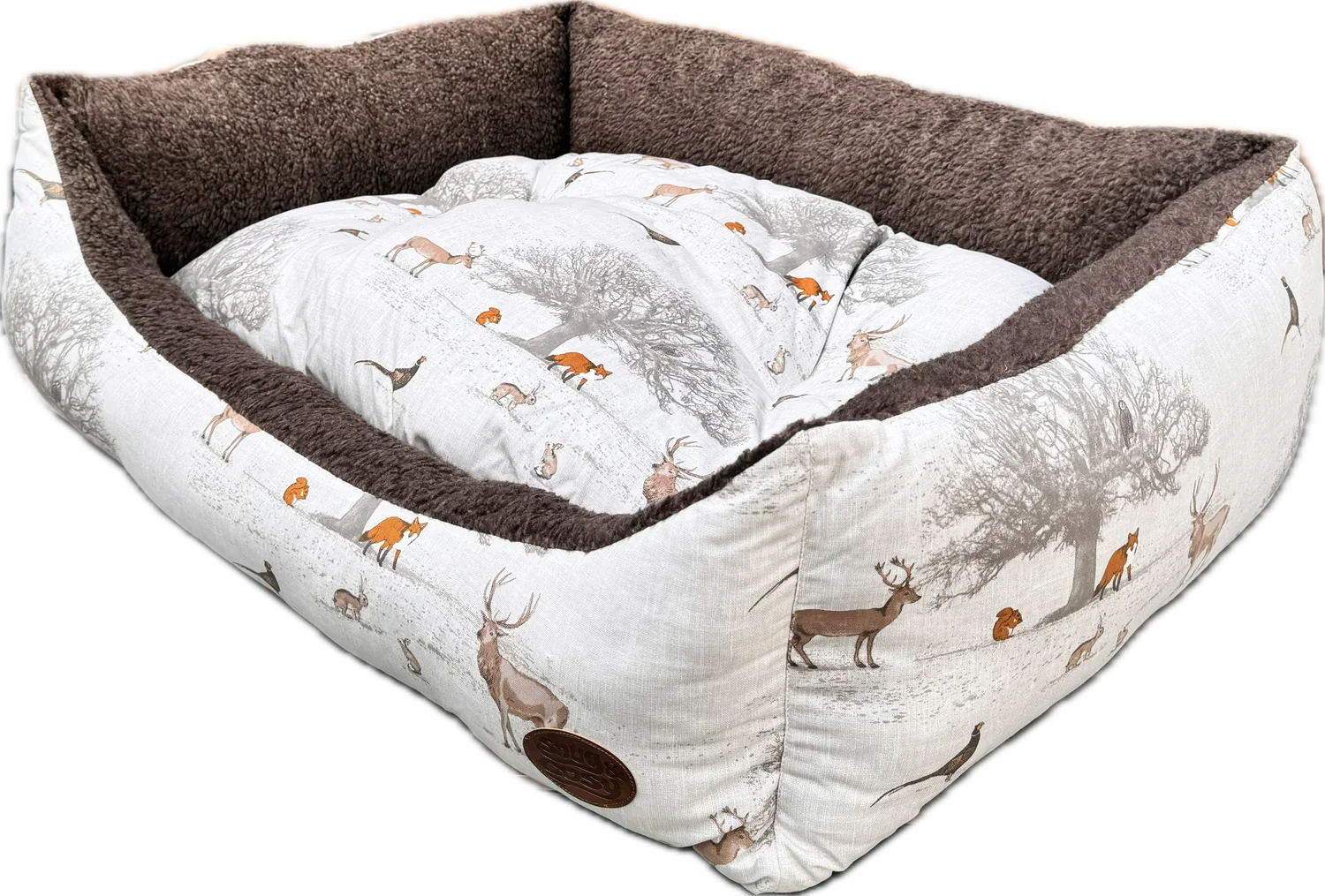 Snug & Cosy Woodland Rectangle Dog Bed