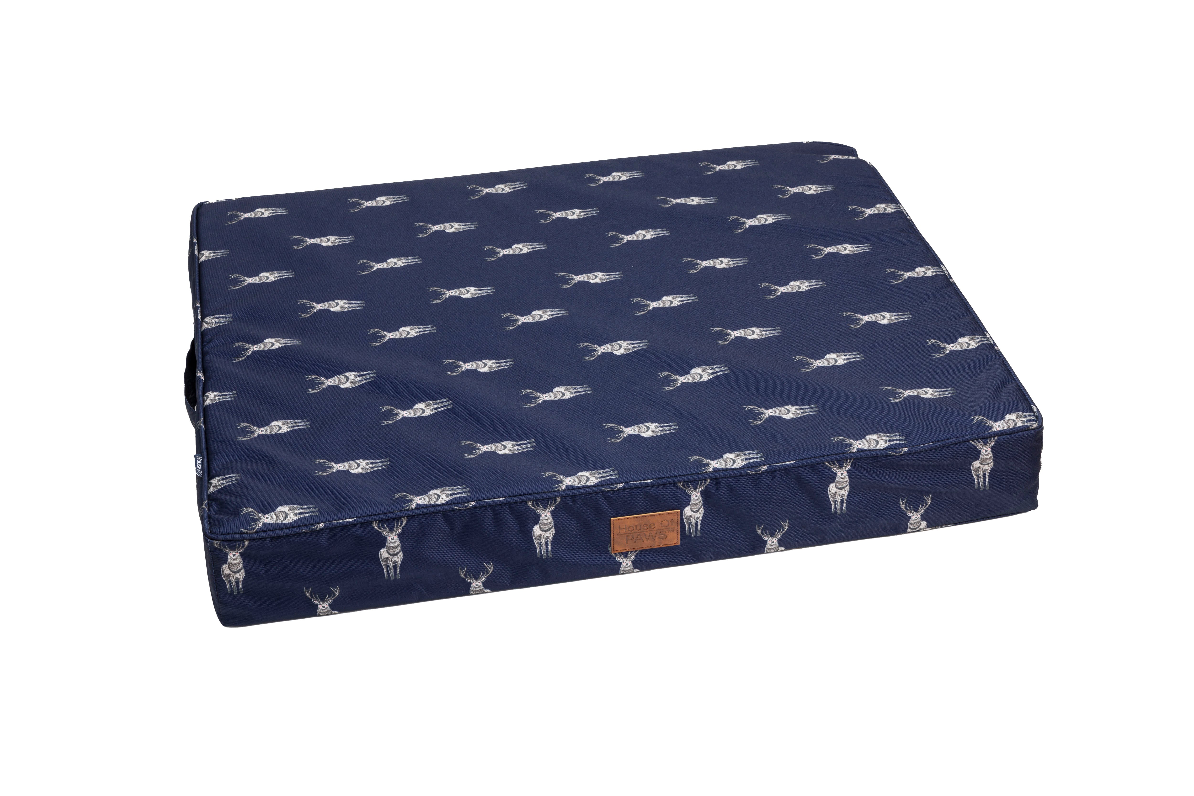 House of Paws Navy Stag Water Resistant Mattress