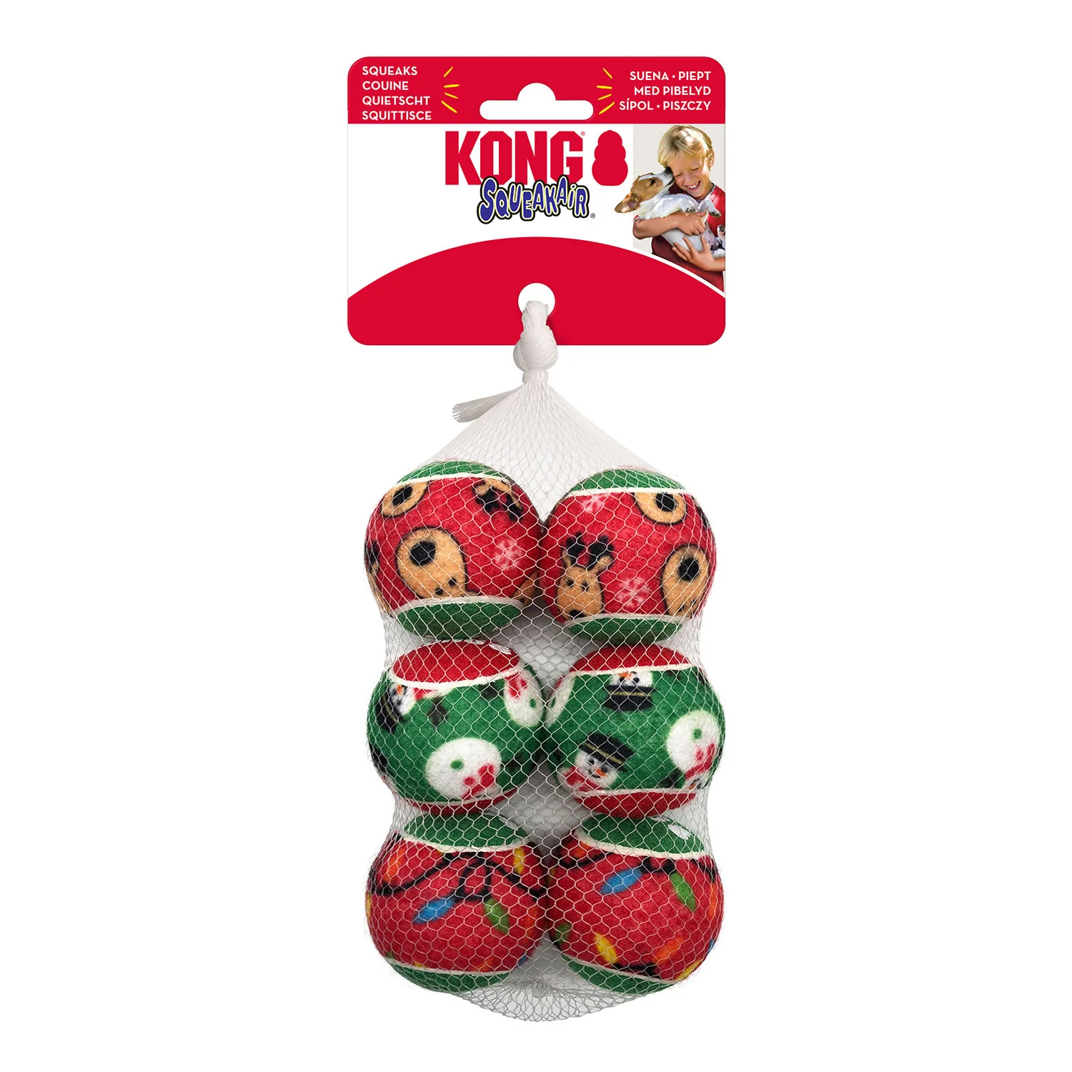 KONG Holiday Squeakair Balls