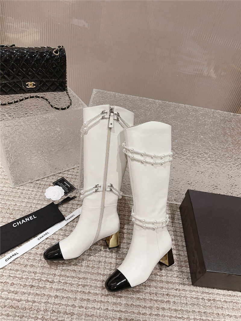 Chanel high heel fashion boots