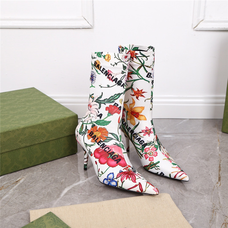 Balenciaga floral boots online