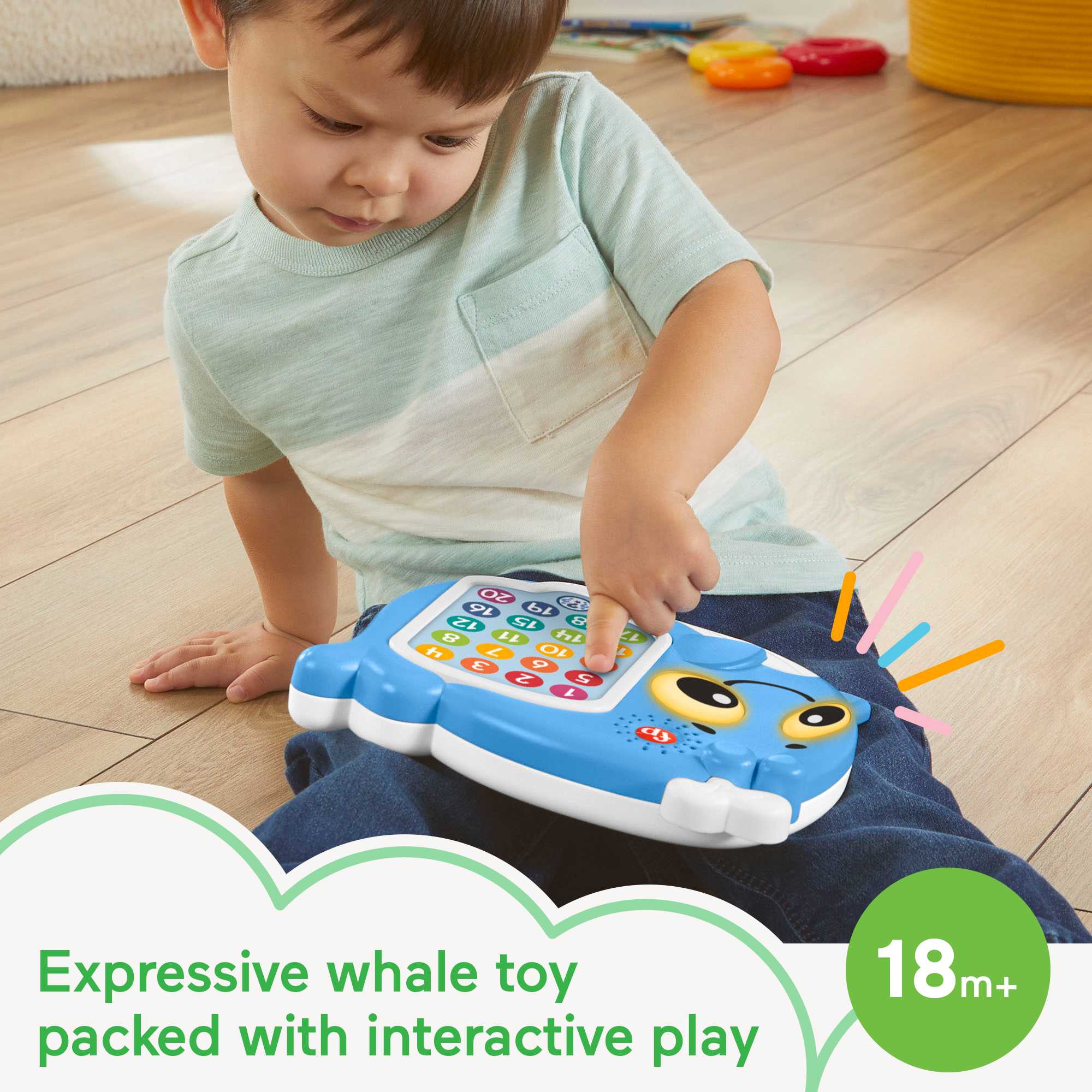 Fisher-Price Linkimals 1-20 Count & Quiz Whale Interactive Learning Toy For Toddlers