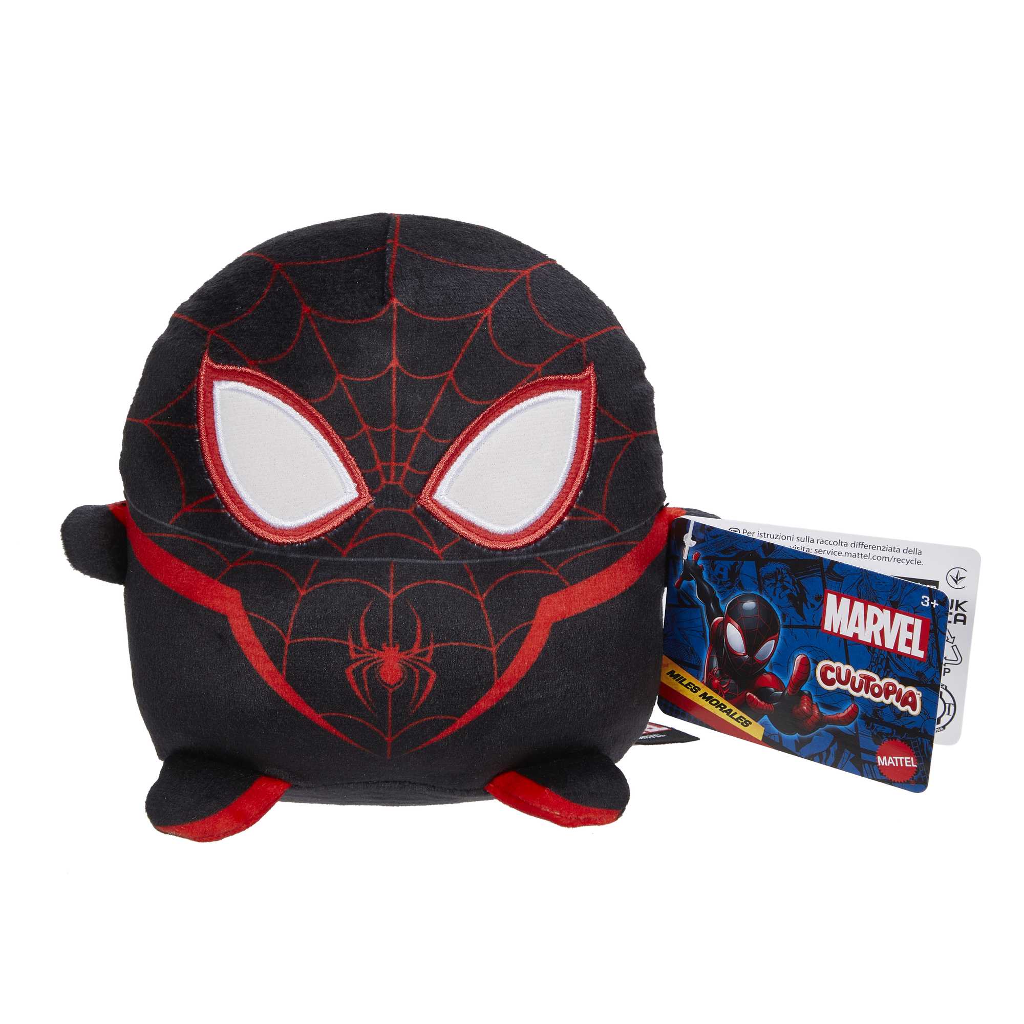Marvel Cuutopia 5-In Miles Morales Plush Character Figure, Soft Rounded Pillow Doll
