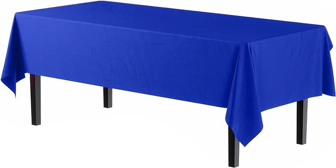 Dark Blue Plastic Table Cover
