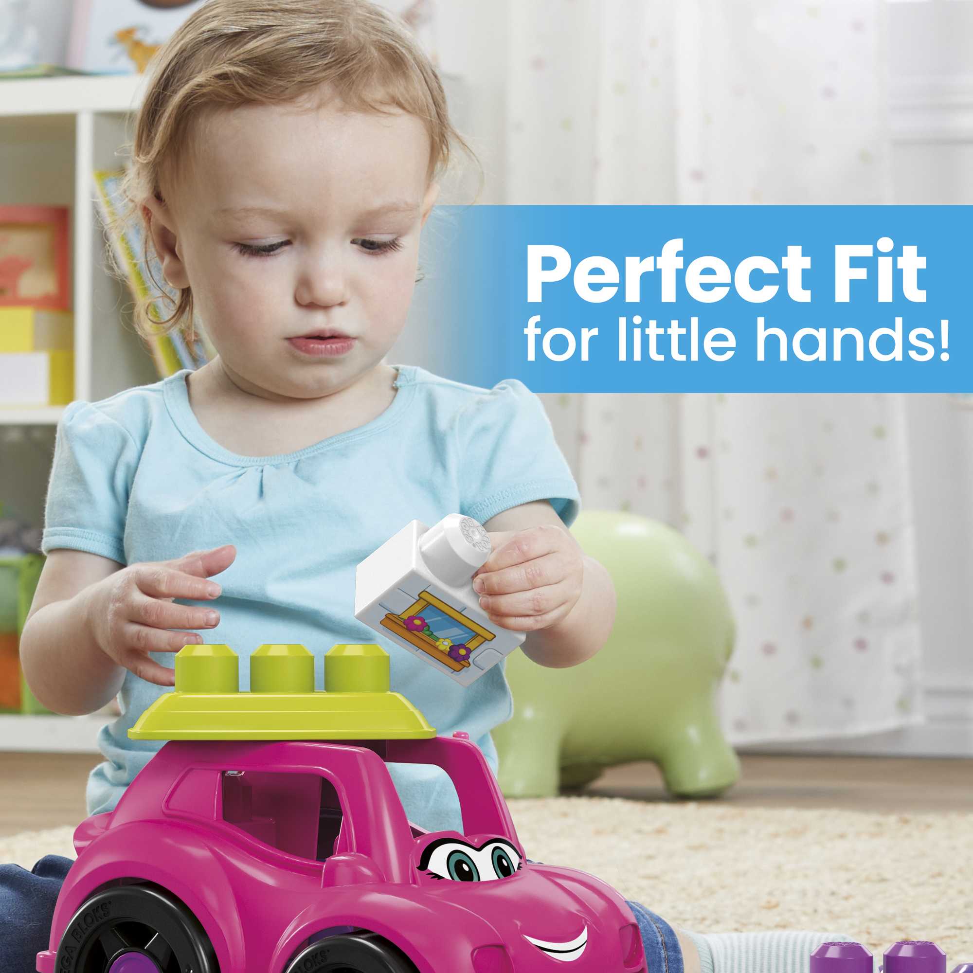 MEGA BLOKS Catie Convertible Fisher-Price Toy Blocks With 1 Figure (6 Pieces) For Toddler