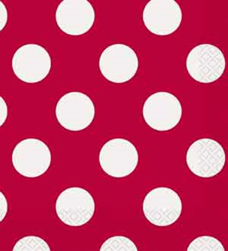 Ruby Red Dots Napkin (L) 16ct