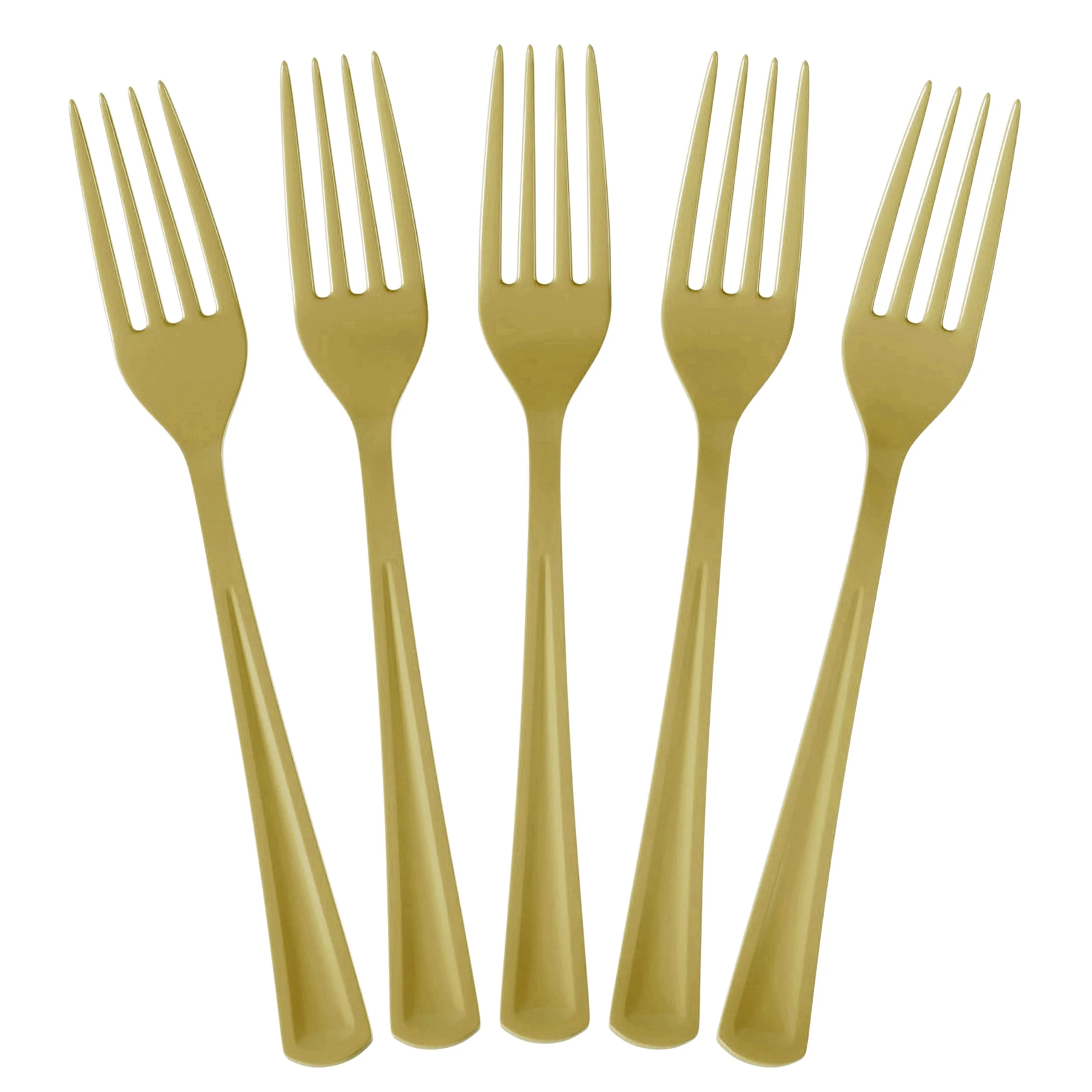 Heavy Duty Gold Plastic Forks | 50 Count