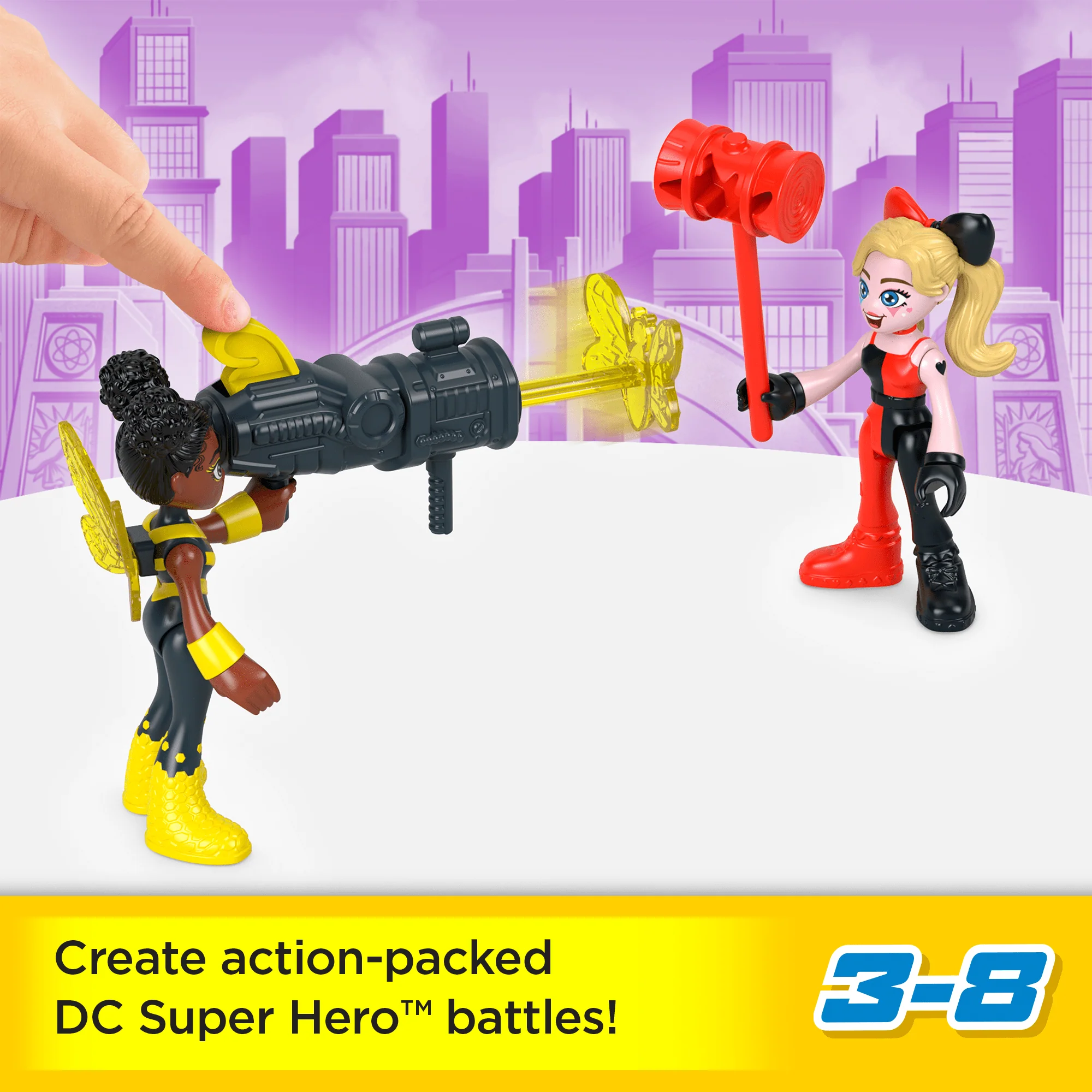 Imaginext DC Super Friends Rivals Pack 8-Piece Figures & Accessories Set, Preschool Toys